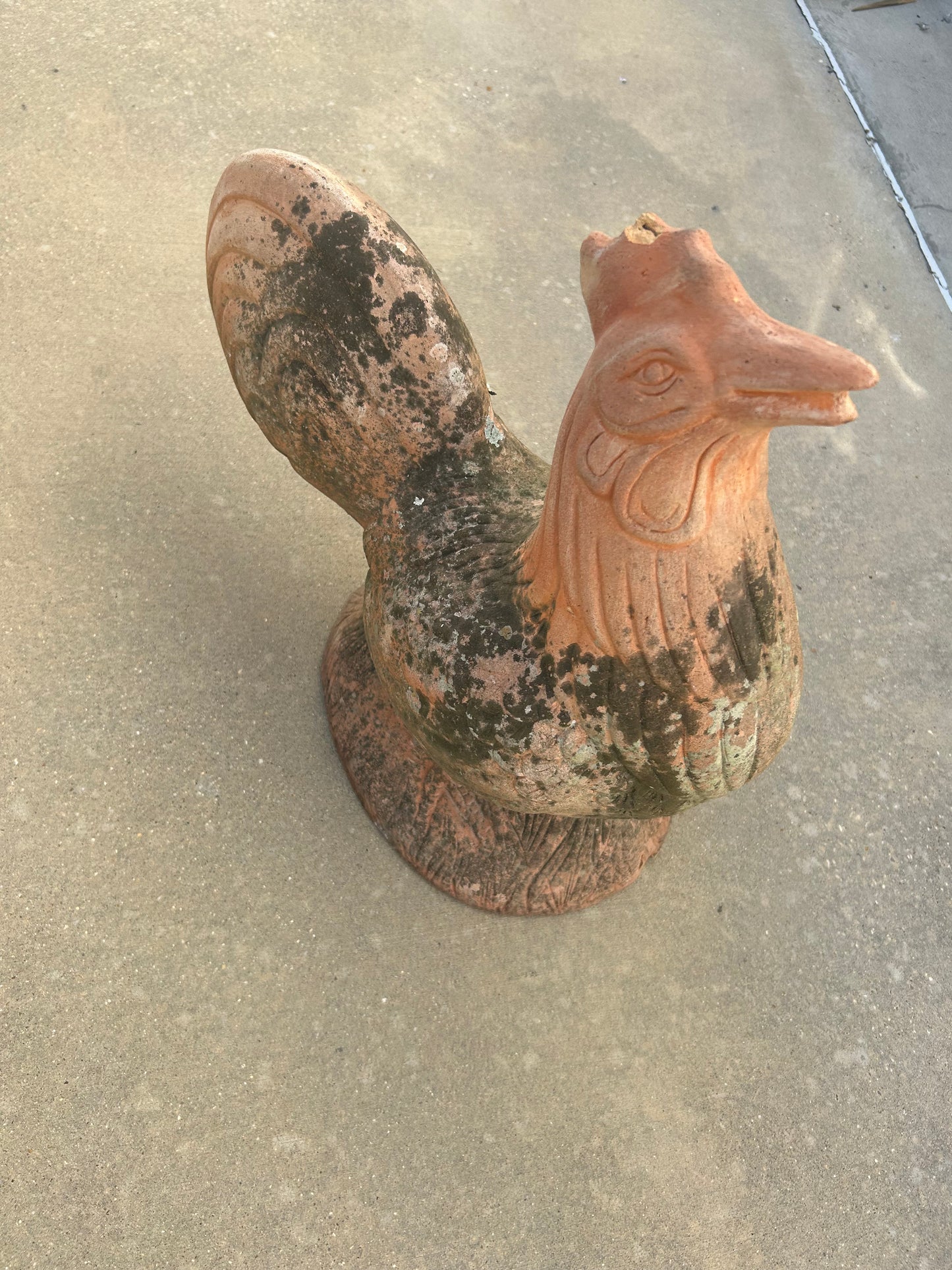 20th Century Aged Terracotta Rooster