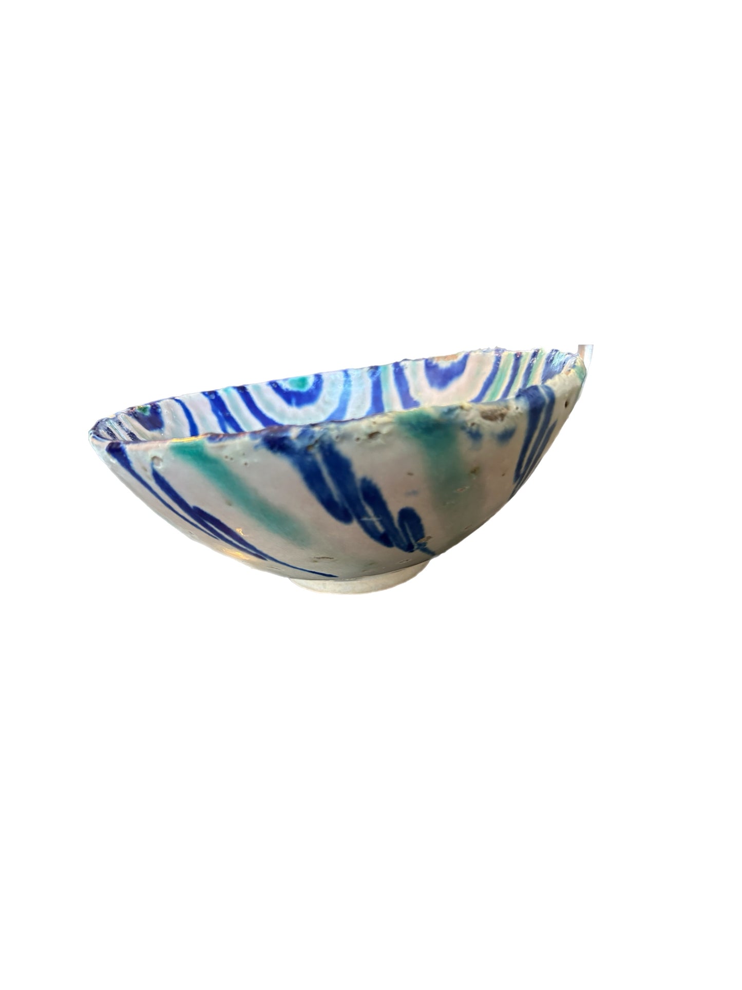 Late 19th Century Fajalauza Colorful Flower Motif Bowl