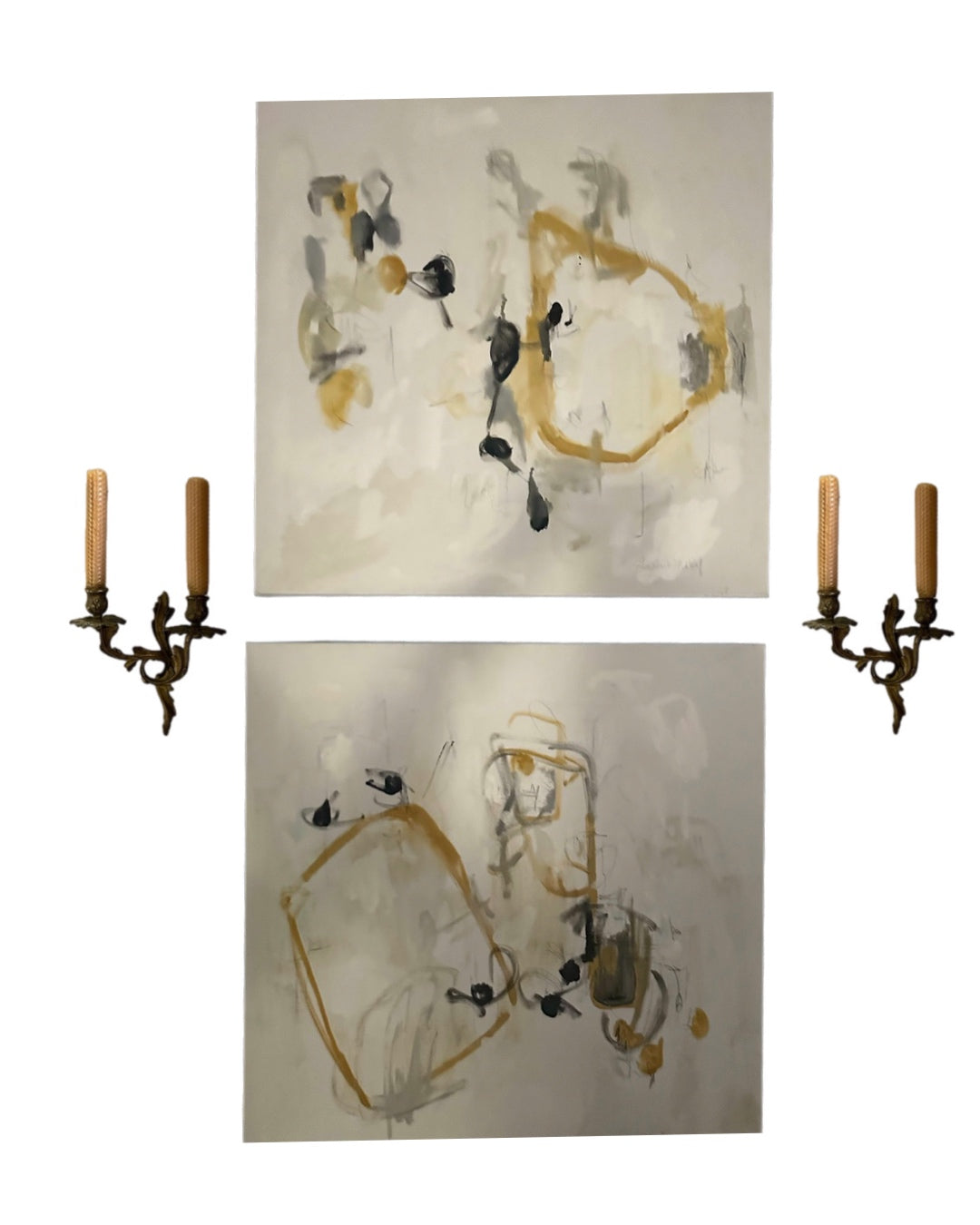 Lovely Lee Clark Malouf Acrylic Abstracts