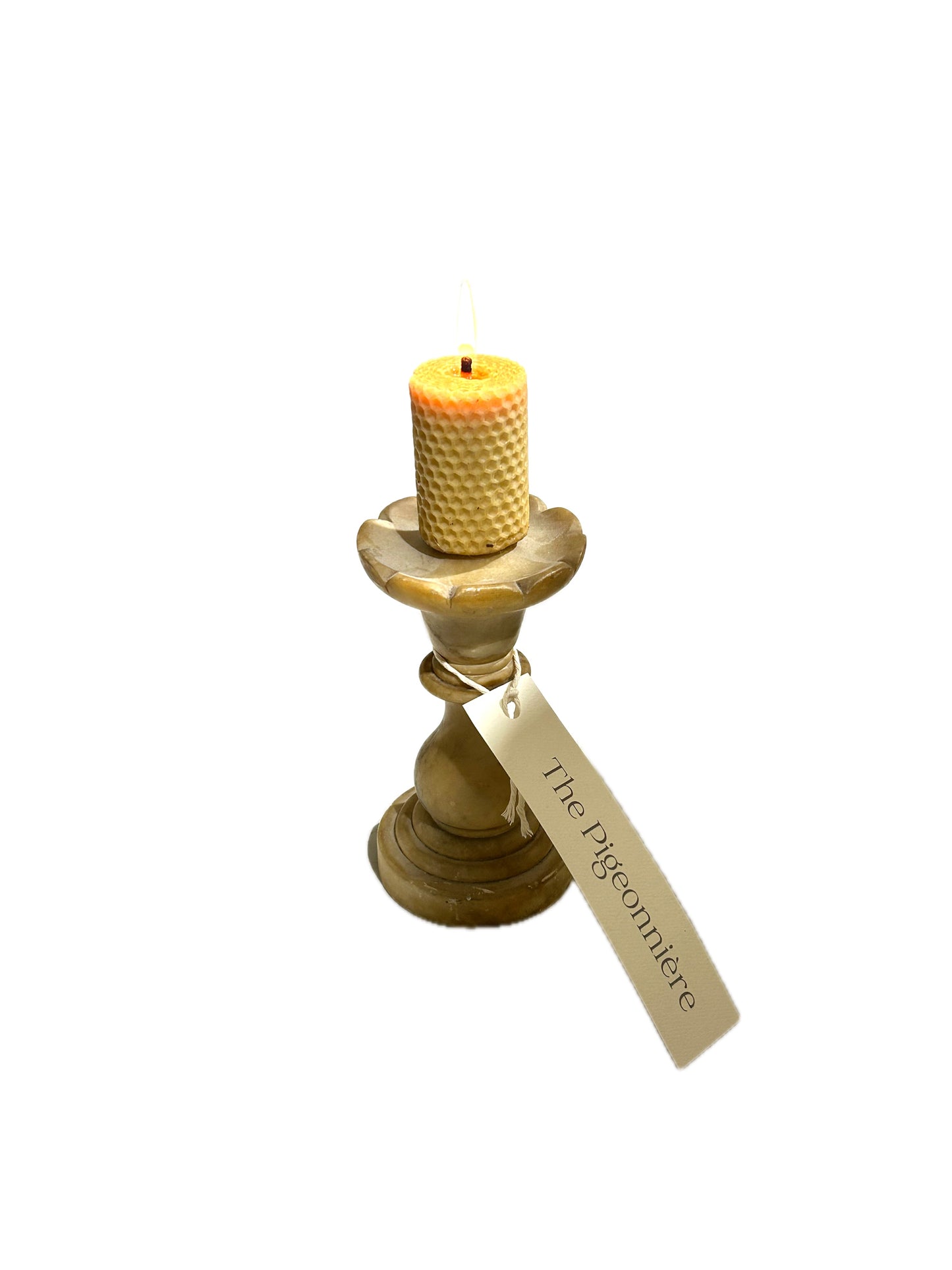 Antique Italian Alabaster Candlestick