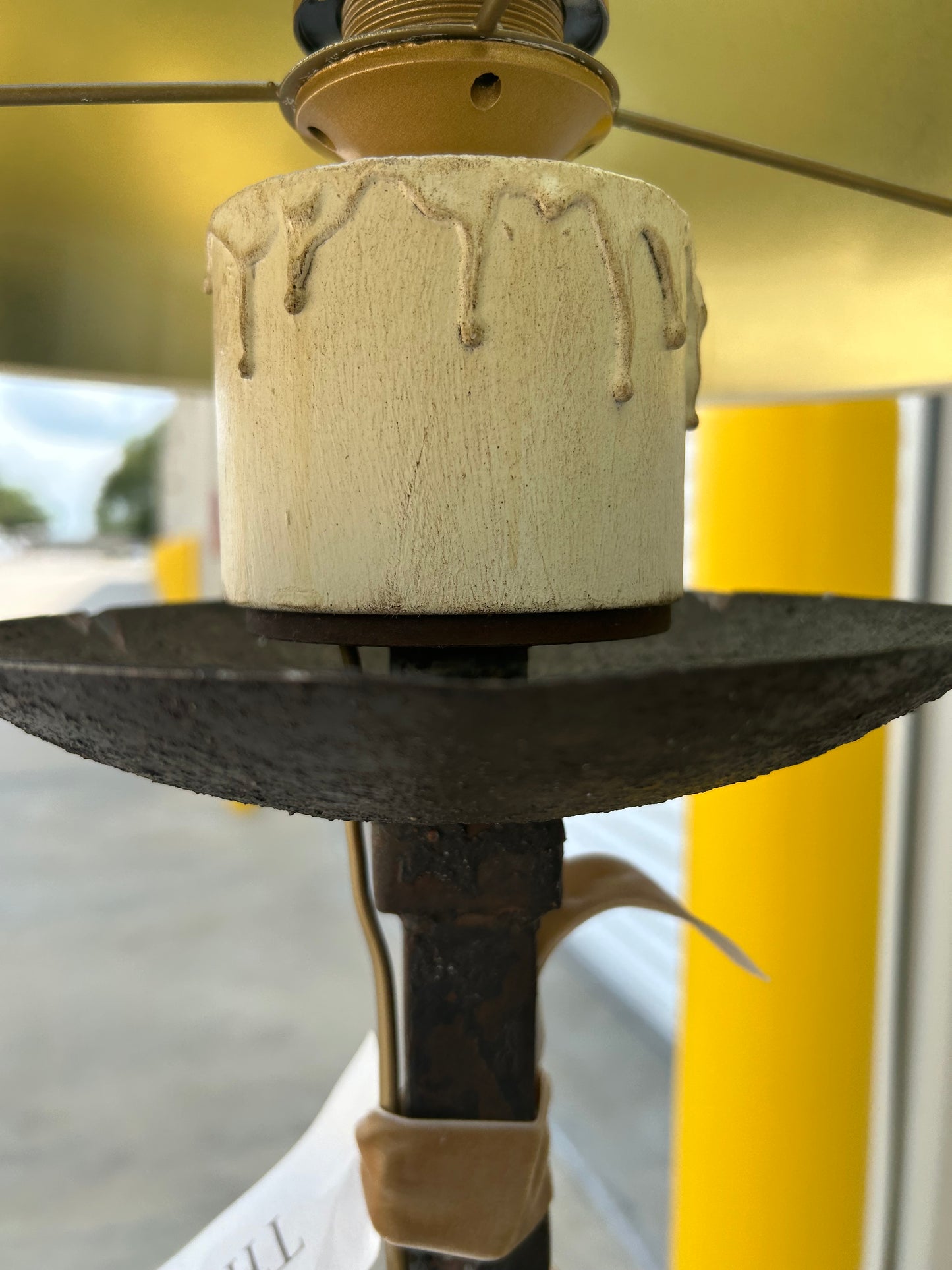19th Century Belgian Candlestick Converted Floor Lamp