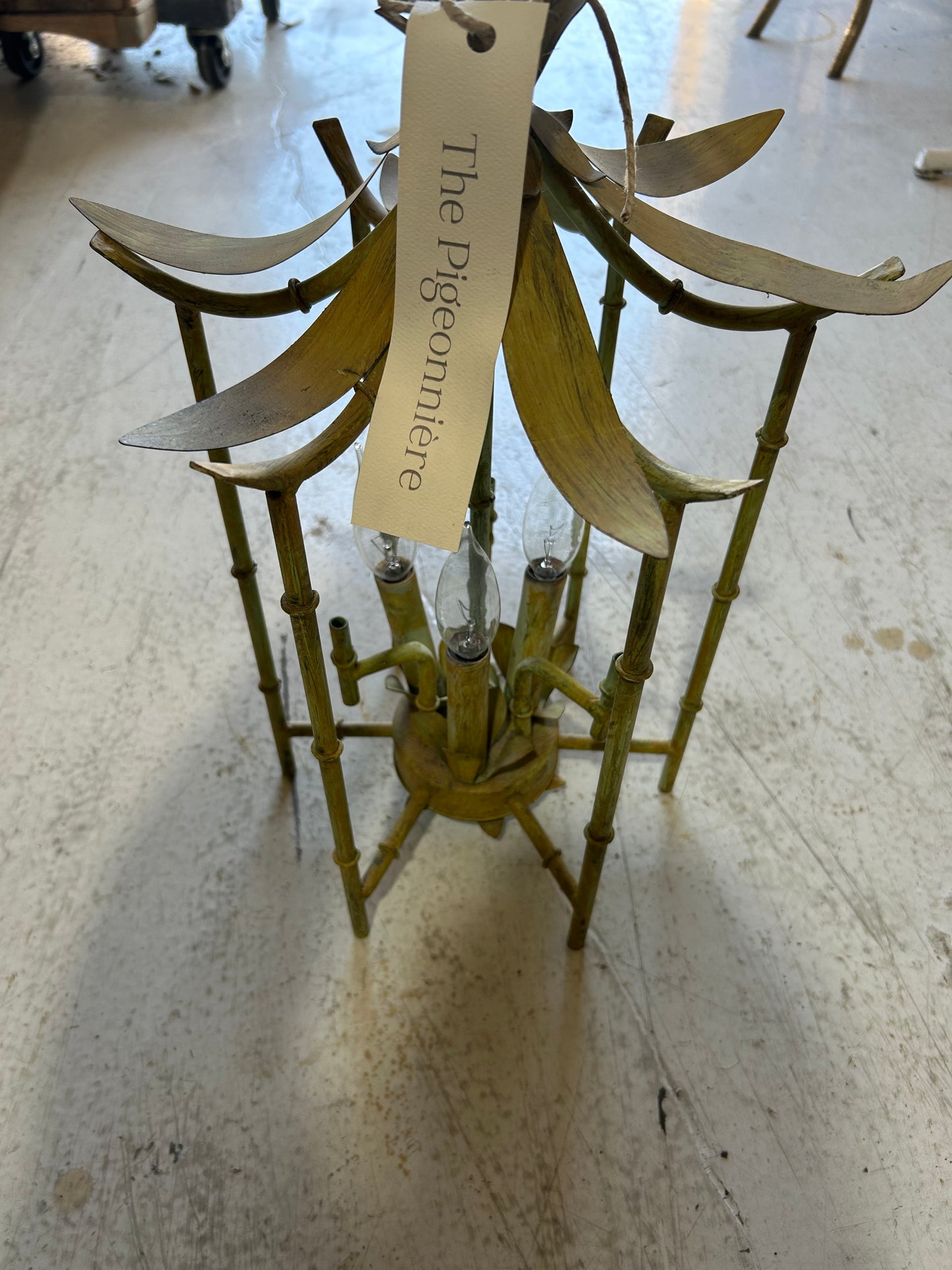 Vintage Chinoiserie Inspired Hollywood Regency Lantern