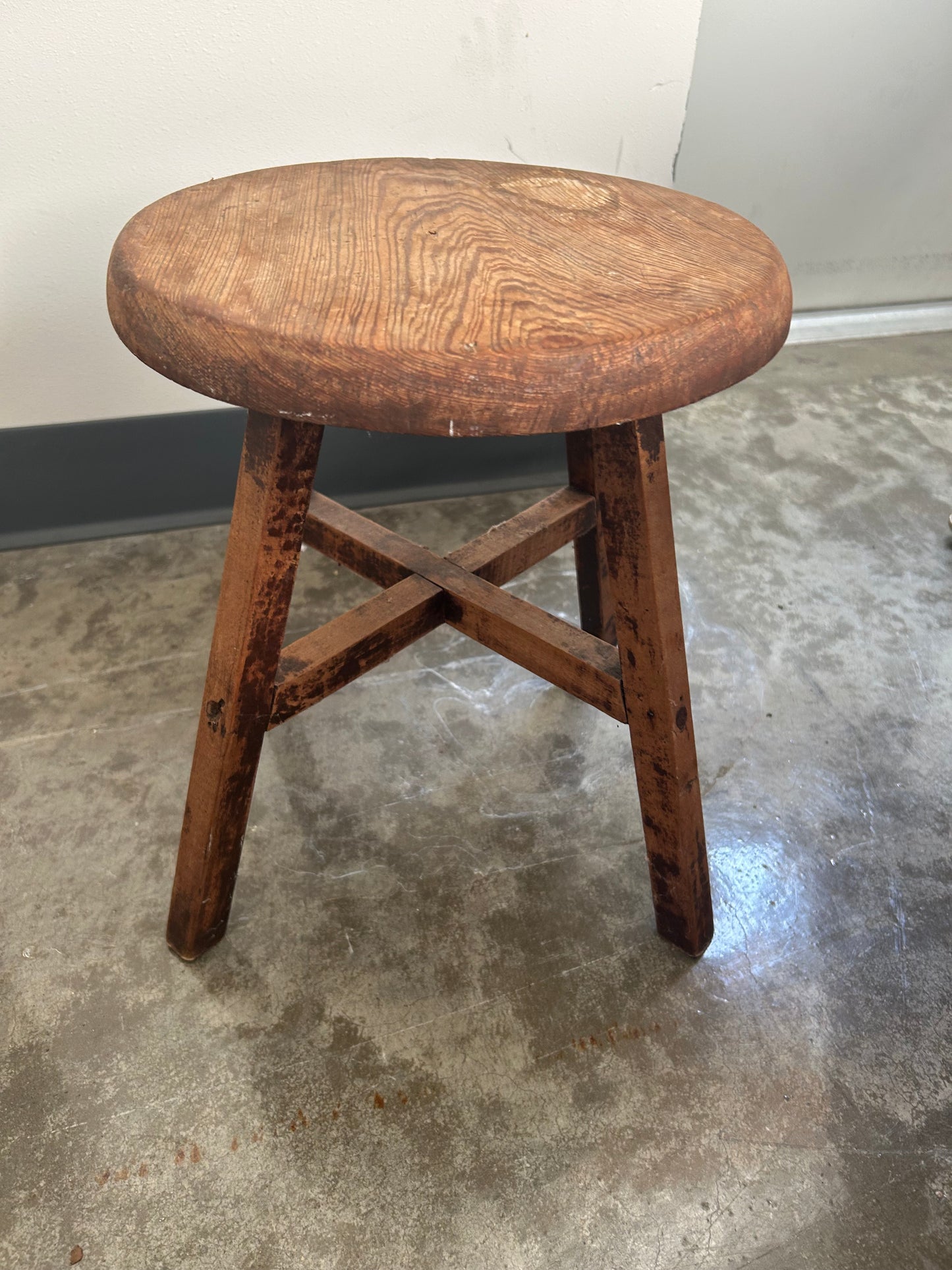 20th Century Louisiana Cypress Milking Stool