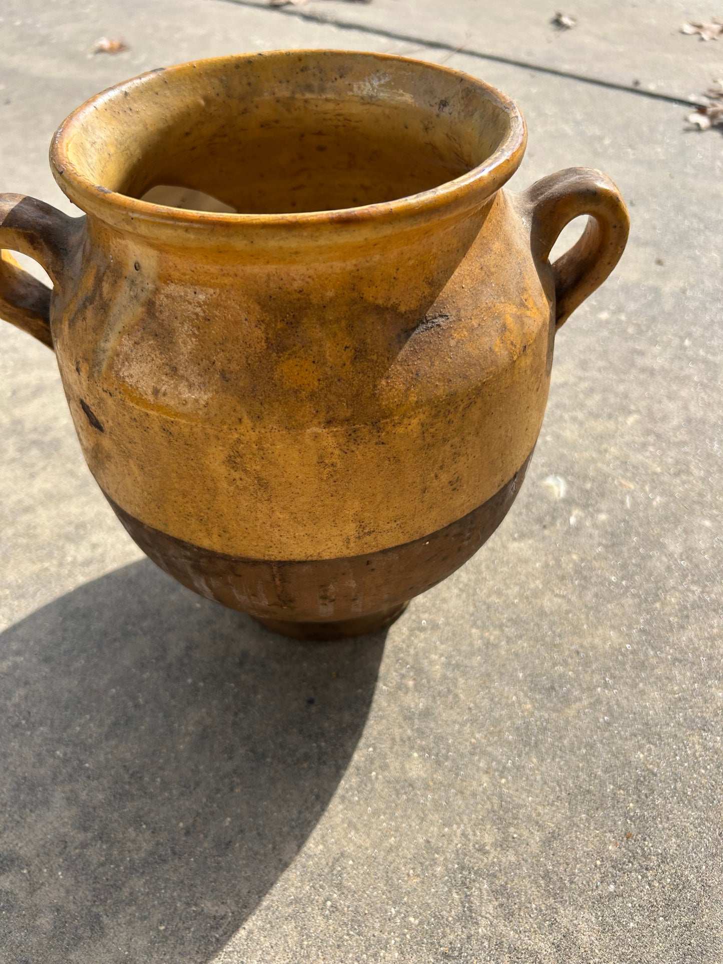 19th Century French Terra Cotta Glazed Confit Jar