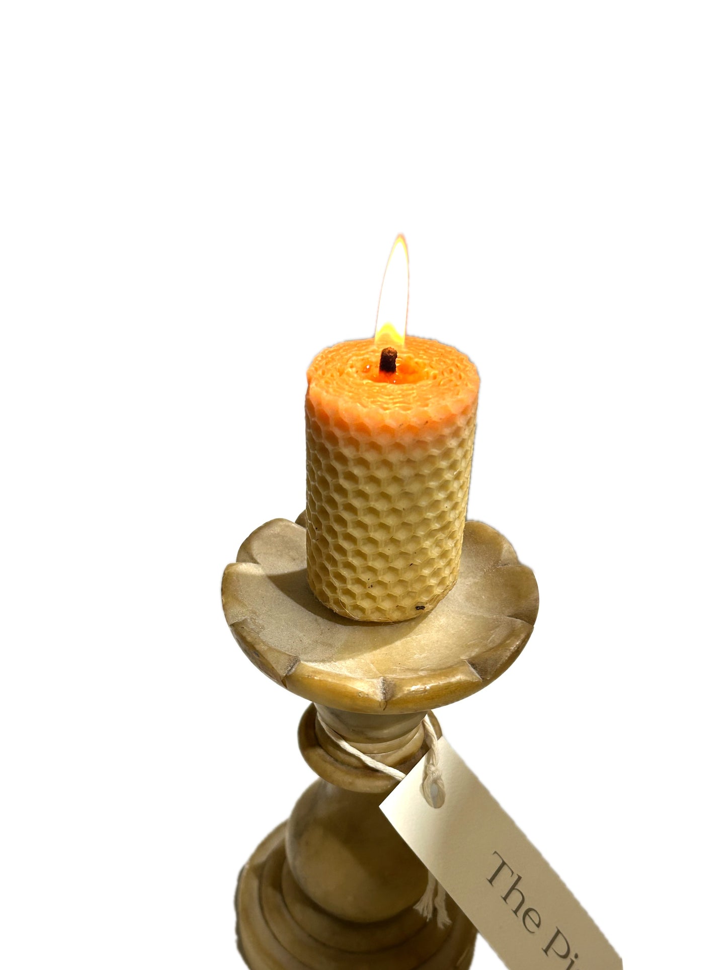 Antique Italian Alabaster Candlestick