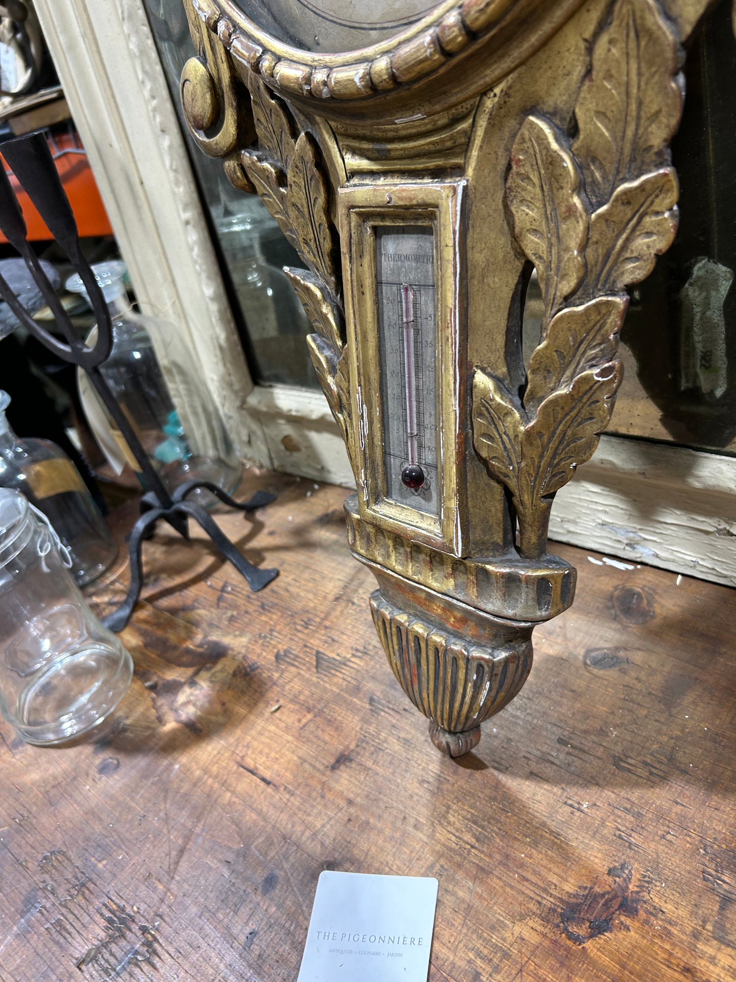 19th Century French Gilded Barometer