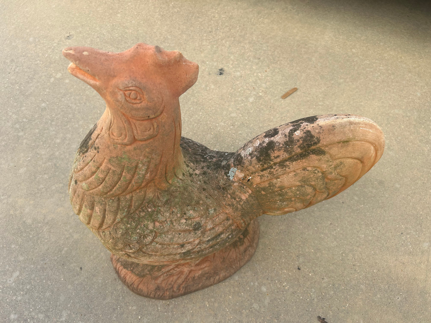 20th Century Aged Terracotta Rooster