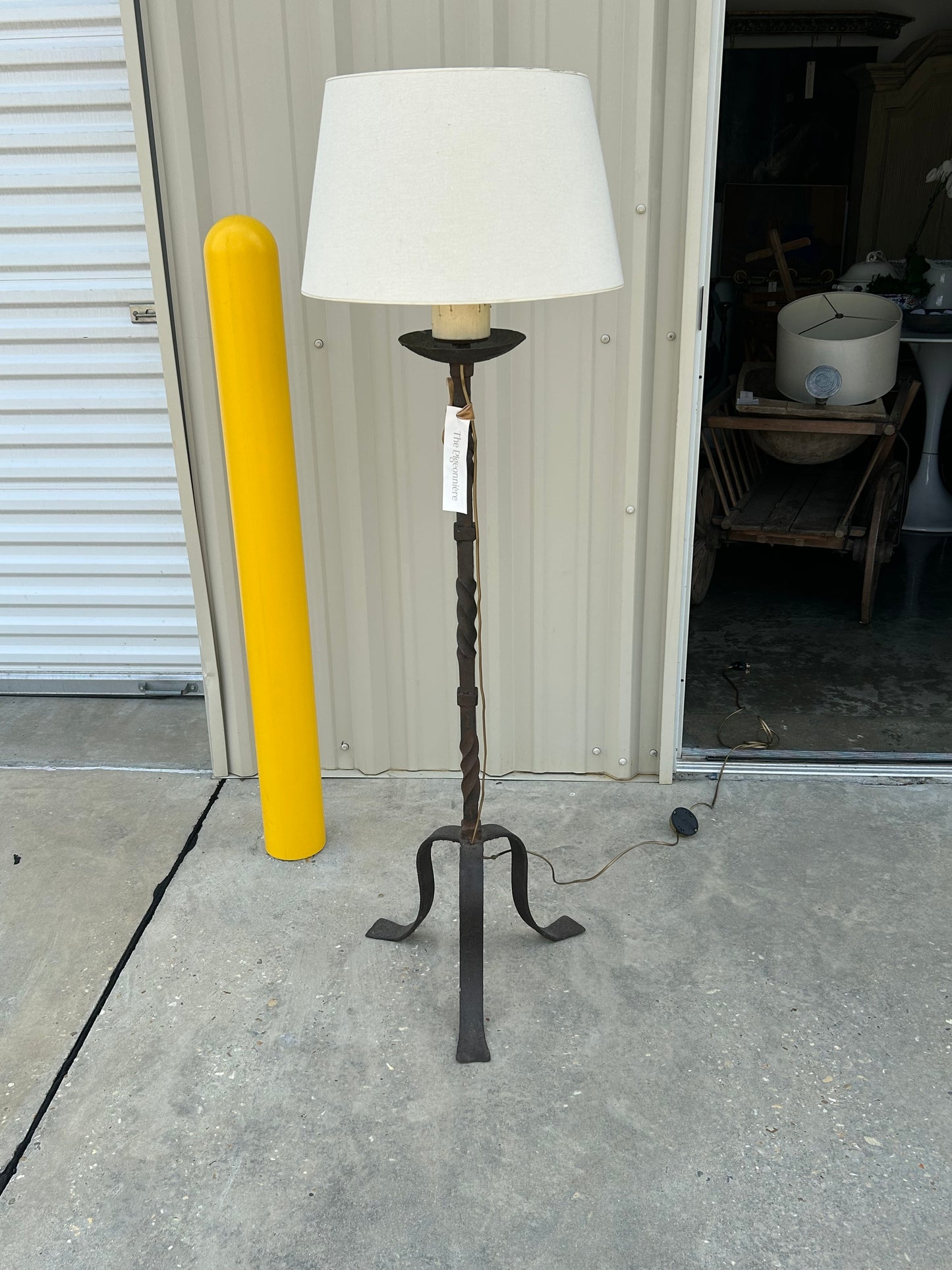 19th Century Belgian Candlestick Converted Floor Lamp