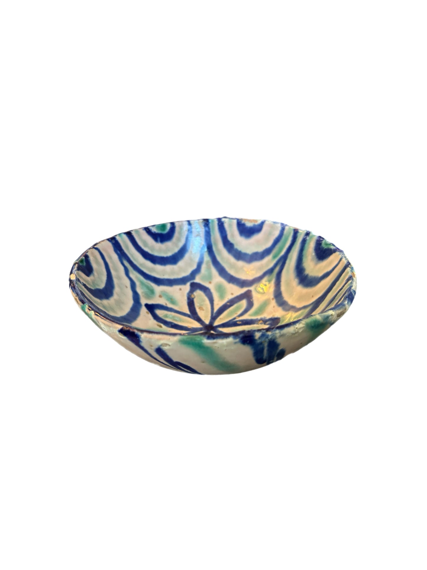 Late 19th Century Fajalauza Colorful Flower Motif Bowl