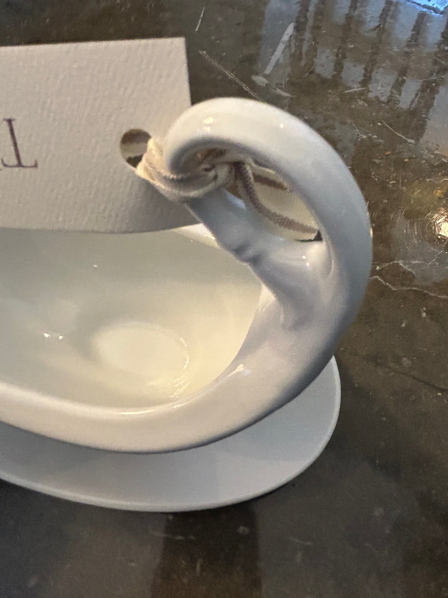 Vintage German KPM Ironstone Gravy Boat