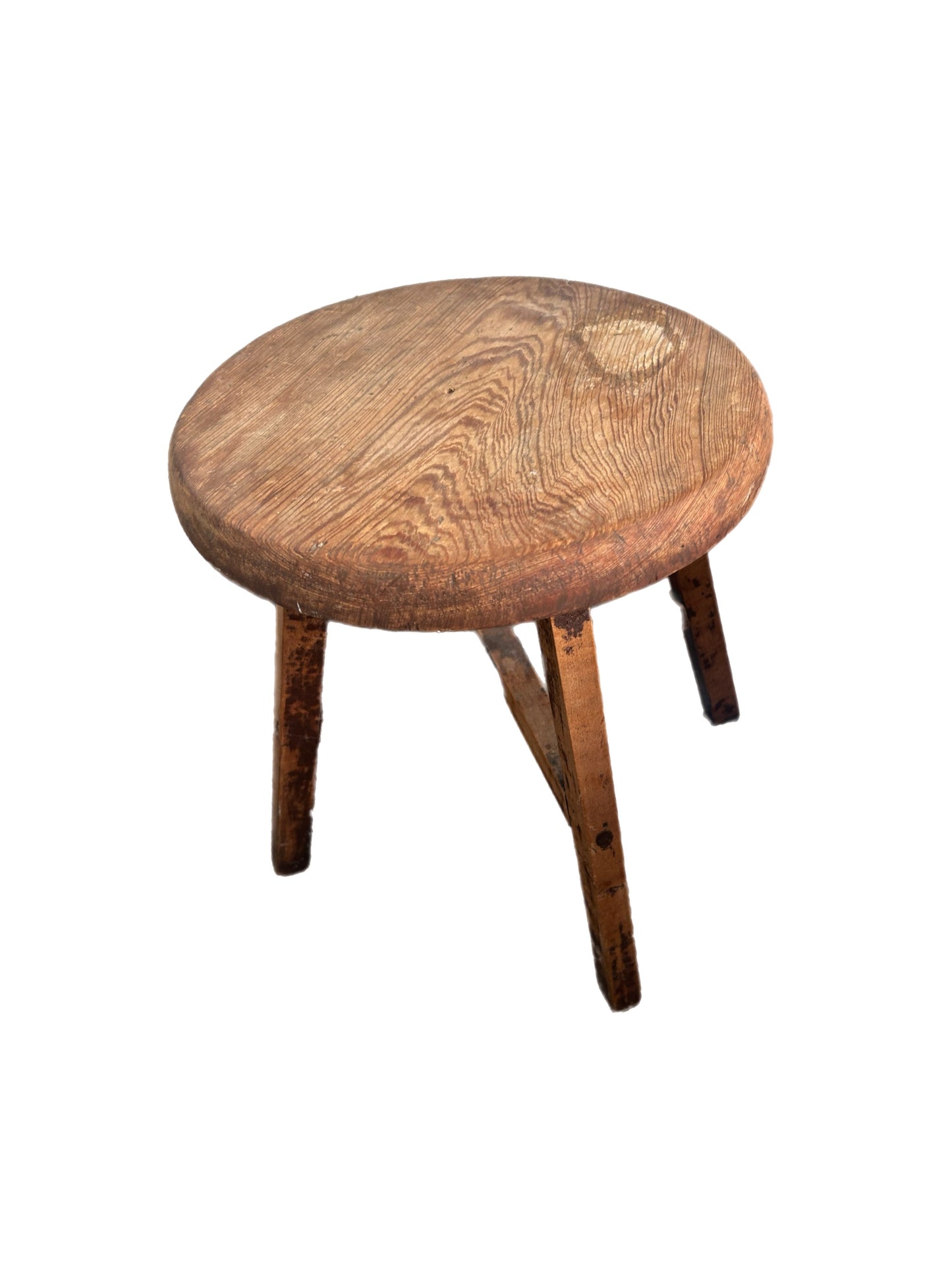 20th Century Louisiana Cypress Milking Stool