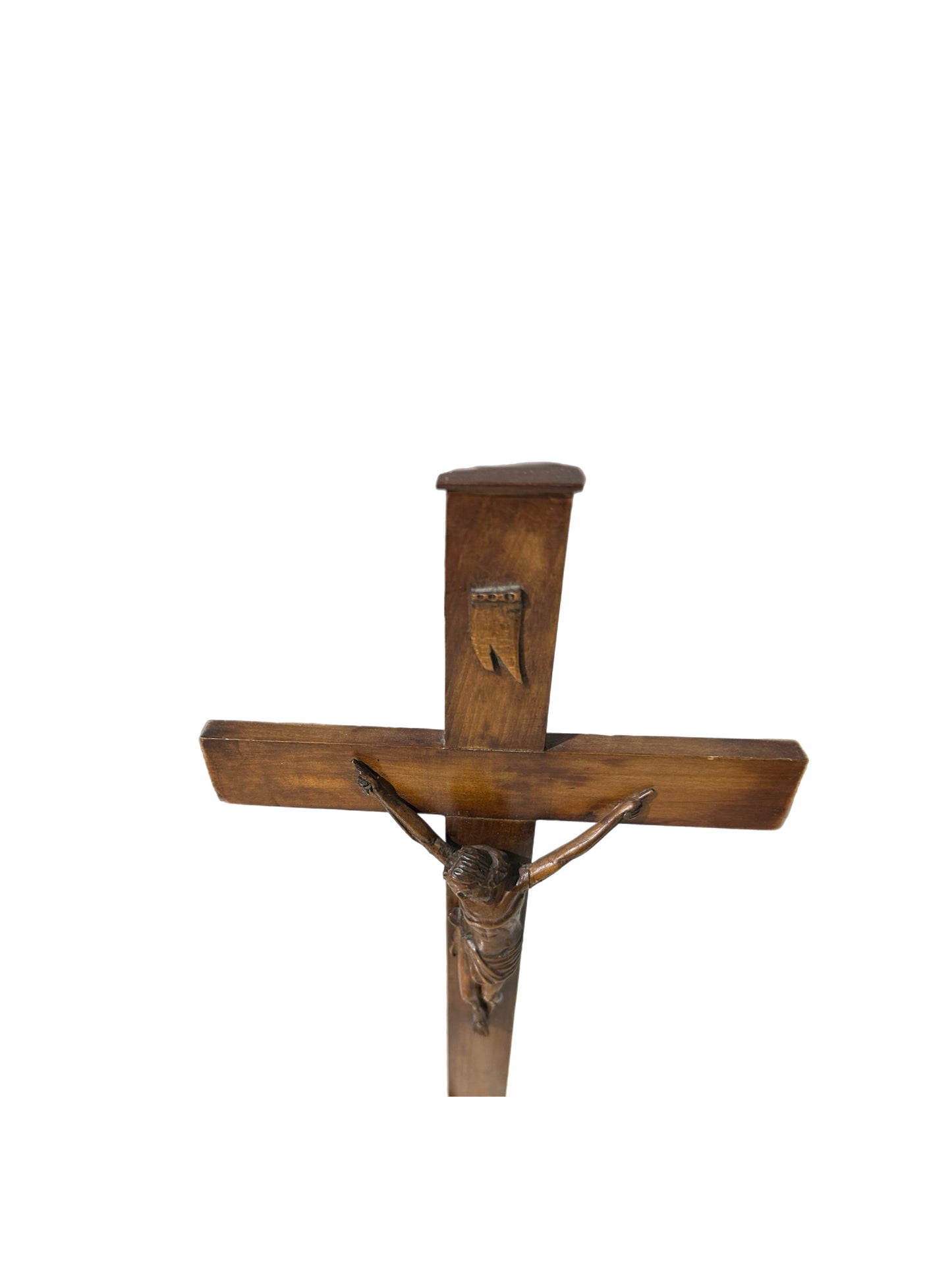 Antique Mahogany Crucifix