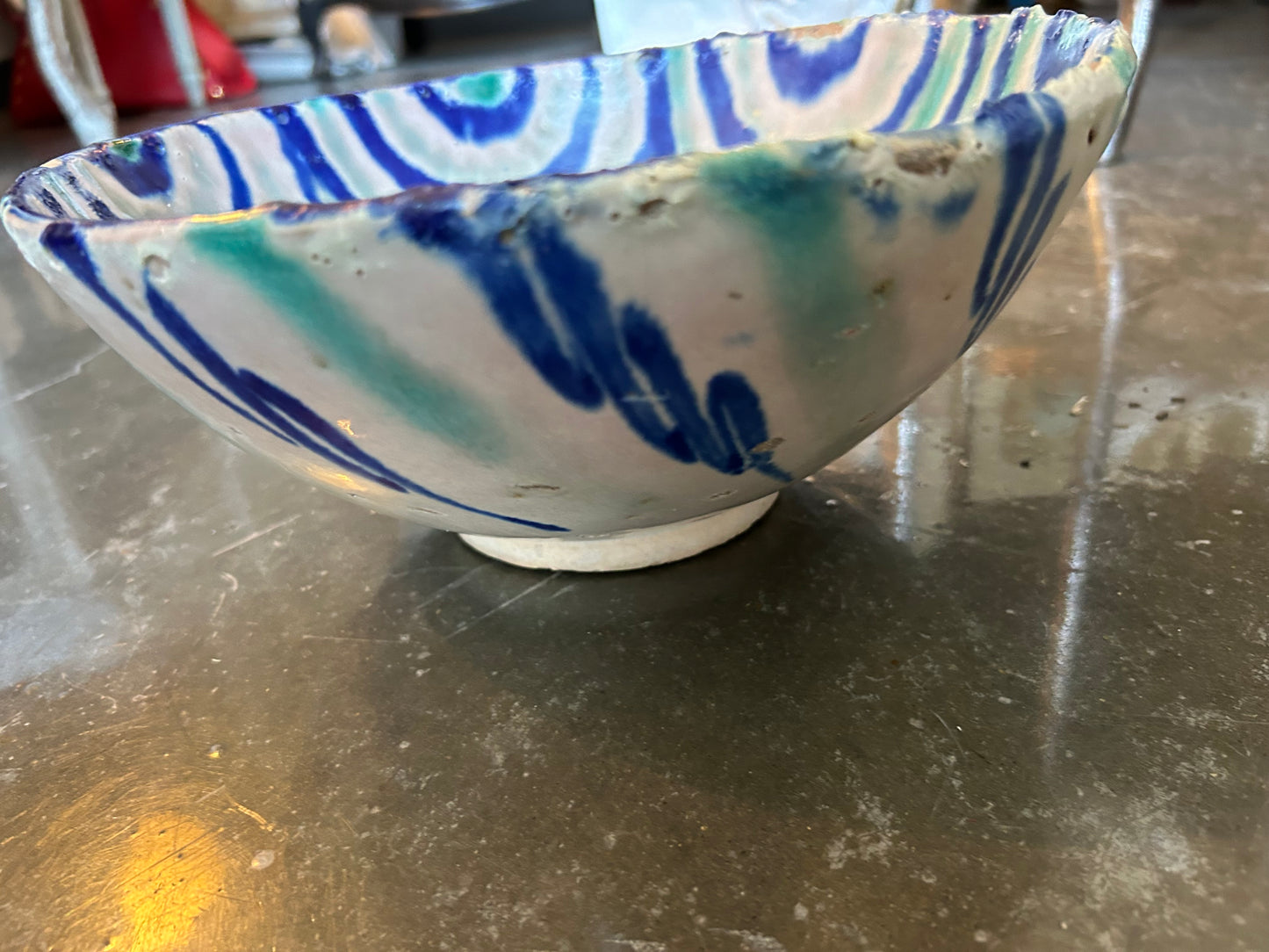 Late 19th Century Fajalauza Colorful Flower Motif Bowl