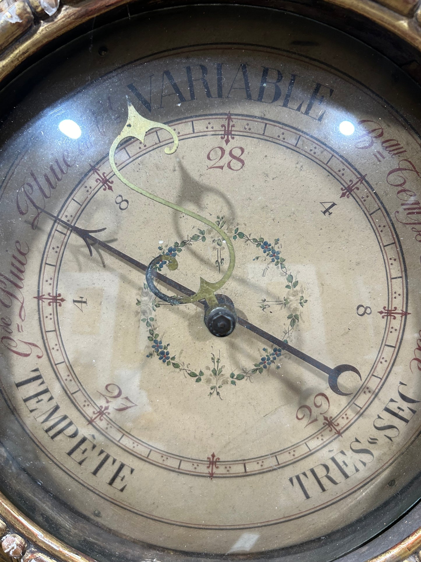 19th Century French Gilded Barometer