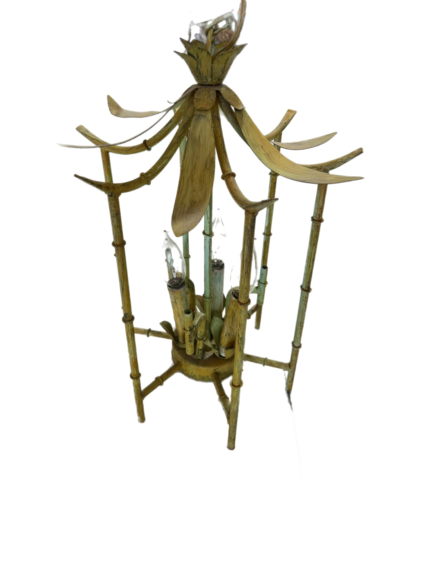 Vintage Chinoiserie Inspired Hollywood Regency Lantern