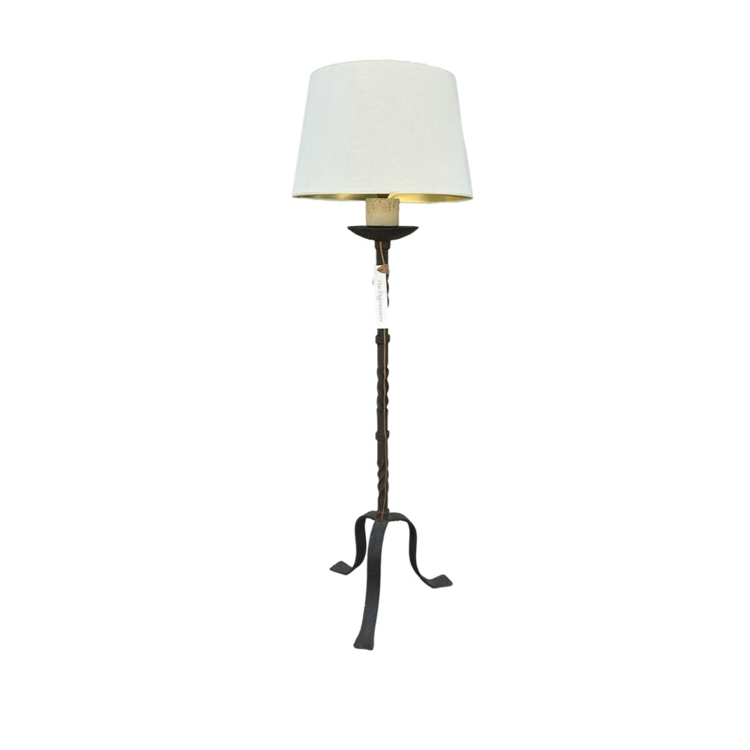 19th Century Belgian Candlestick Converted Floor Lamp