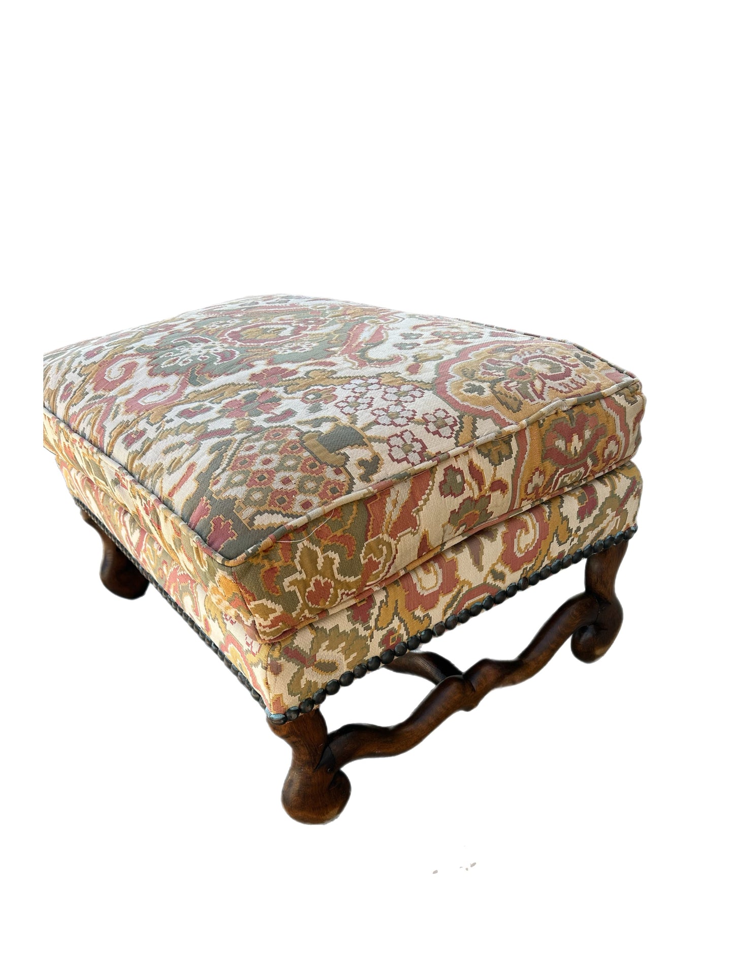 20th Century Pair Beligum Os De Mouton Ottomans