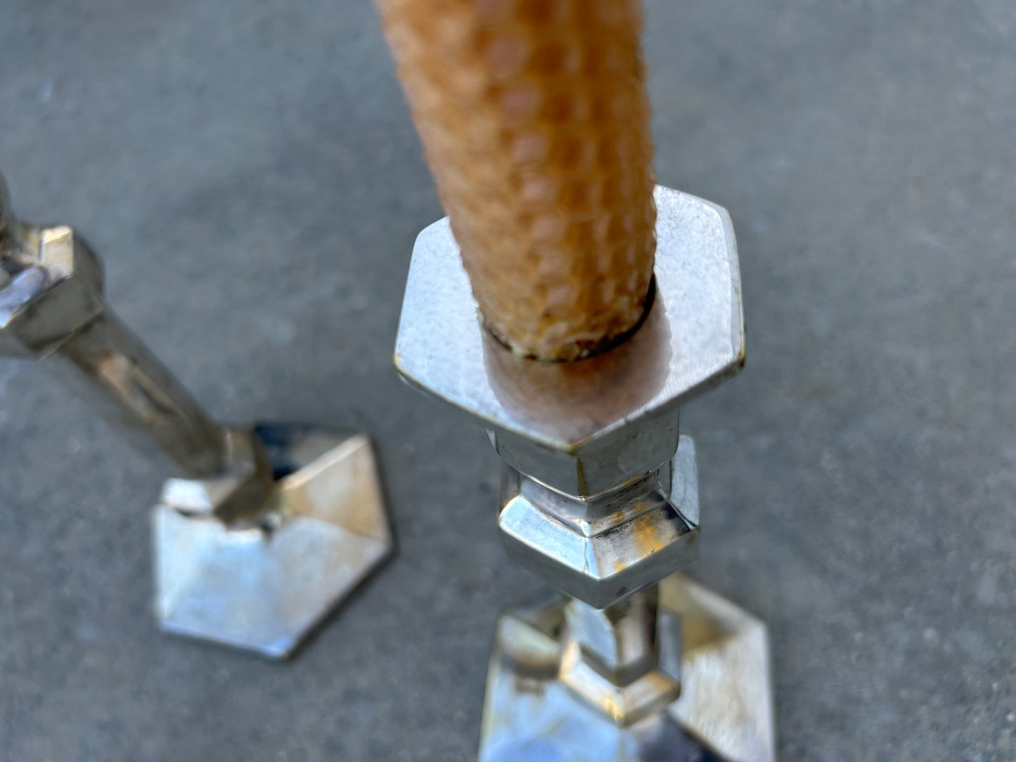 Vintage Silver Candlestick Holders