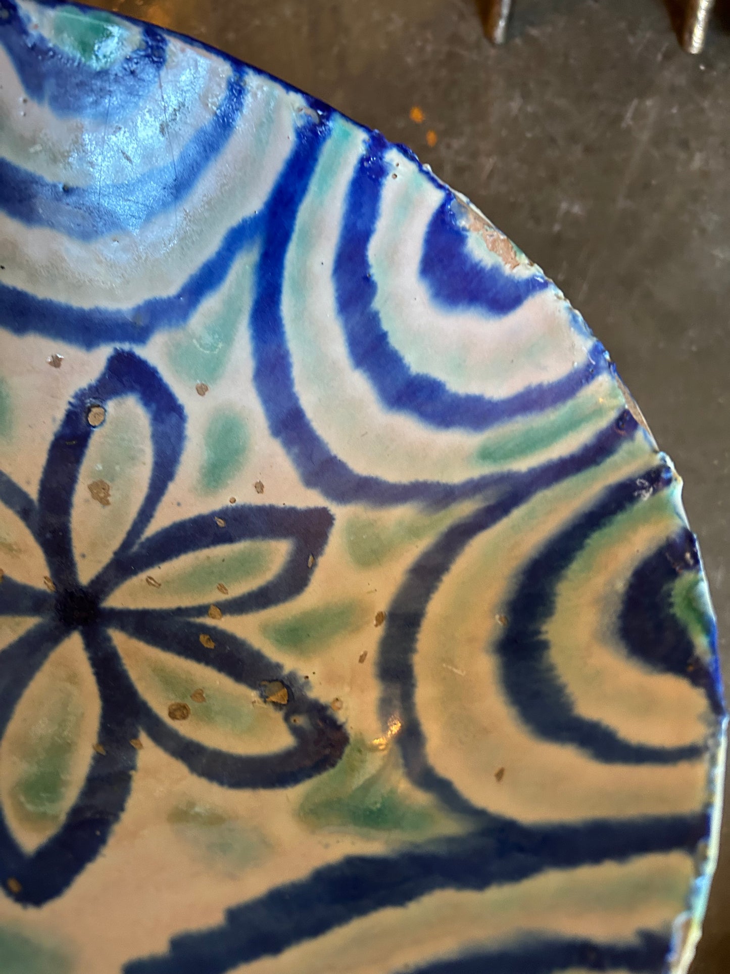 Late 19th Century Fajalauza Colorful Flower Motif Bowl