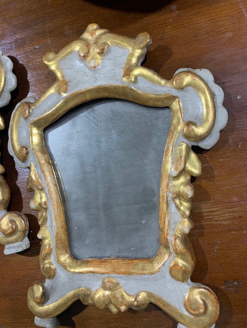 Pair of Late 19th Century Italian Gesso Mirrors