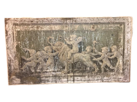 1830’s Italian Cherub Painting on Canvas Backed Board (Remounted)