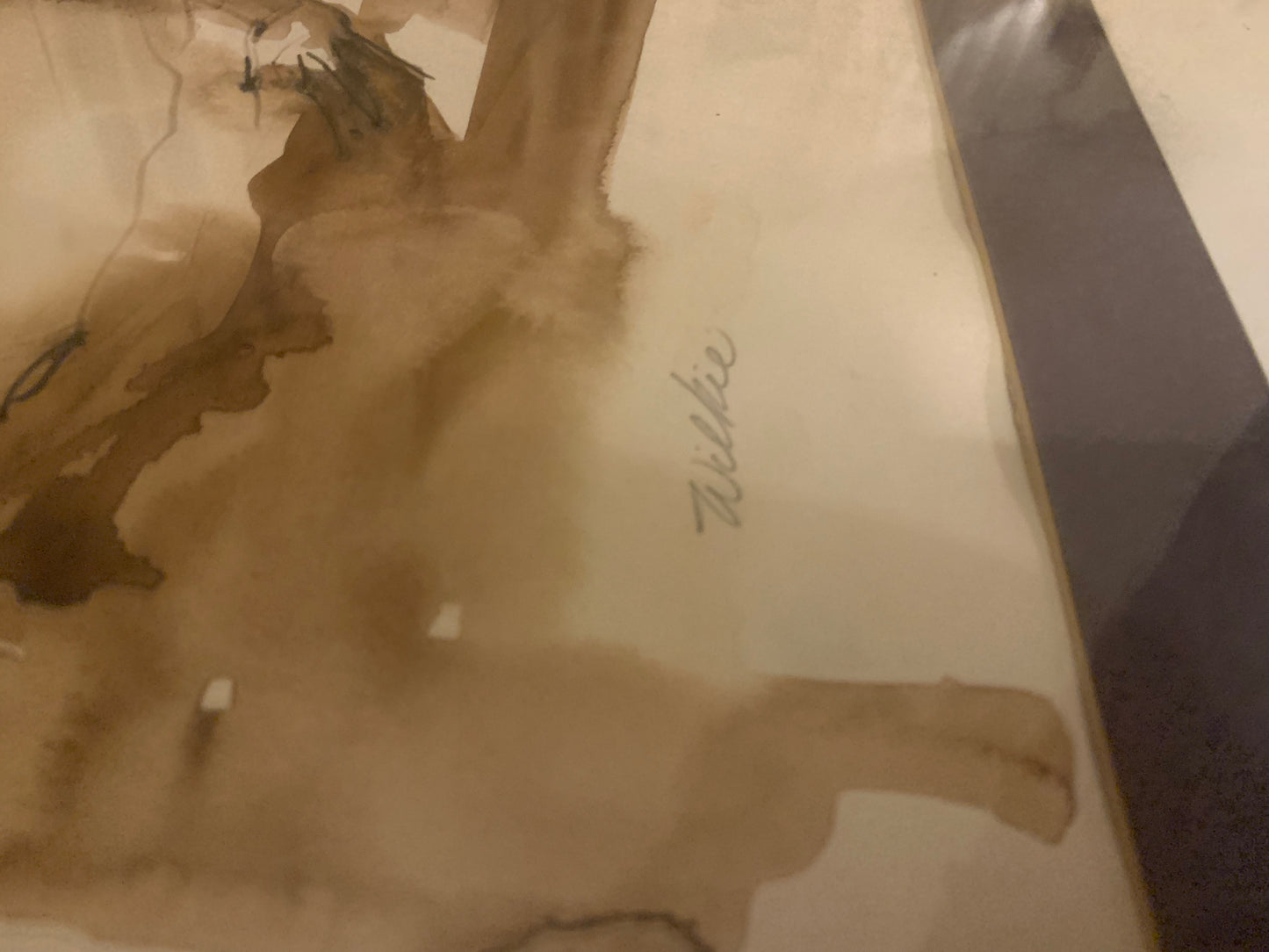 Vintage Abstract Nude on Paper