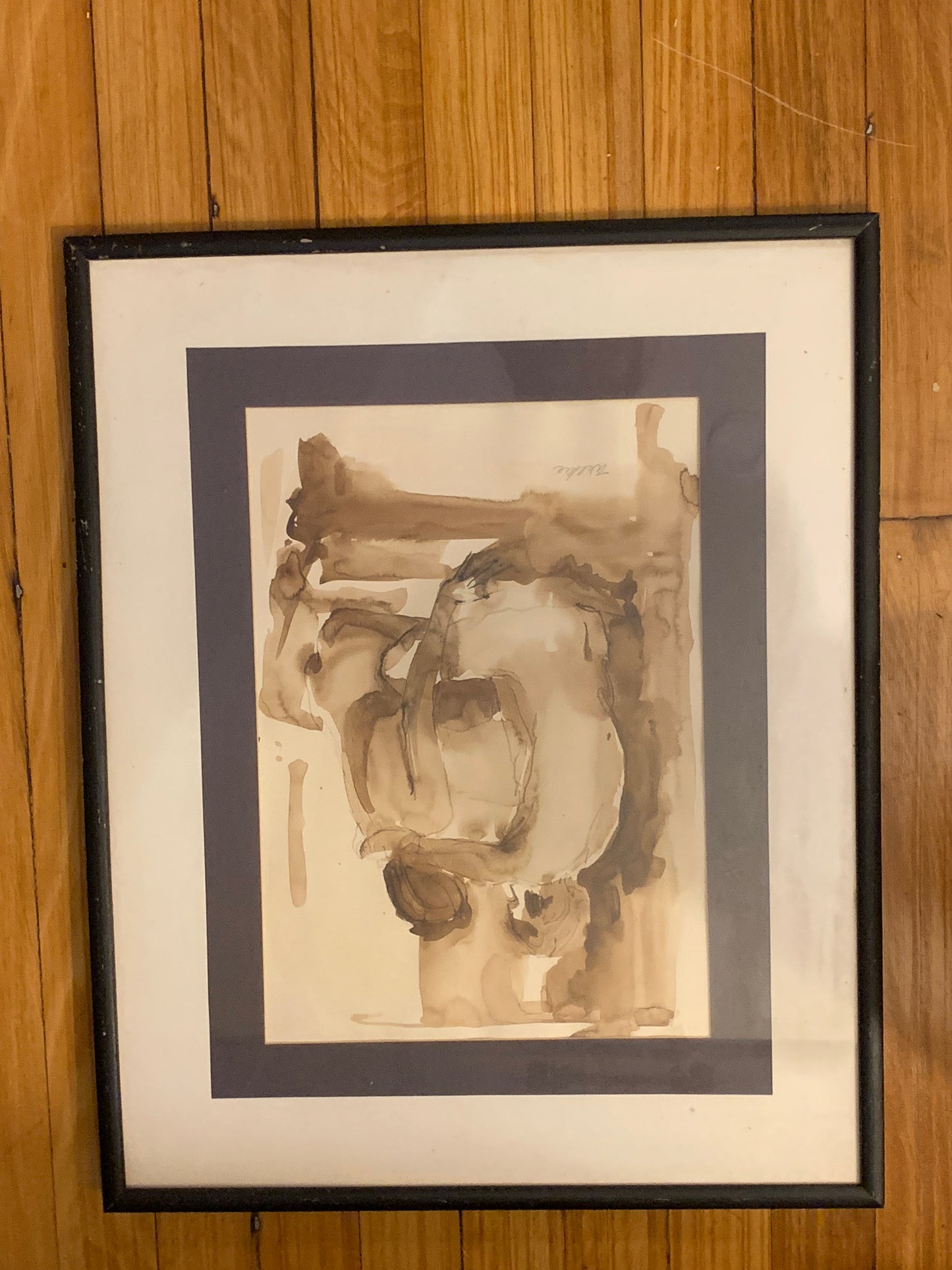 Vintage Abstract Nude on Paper