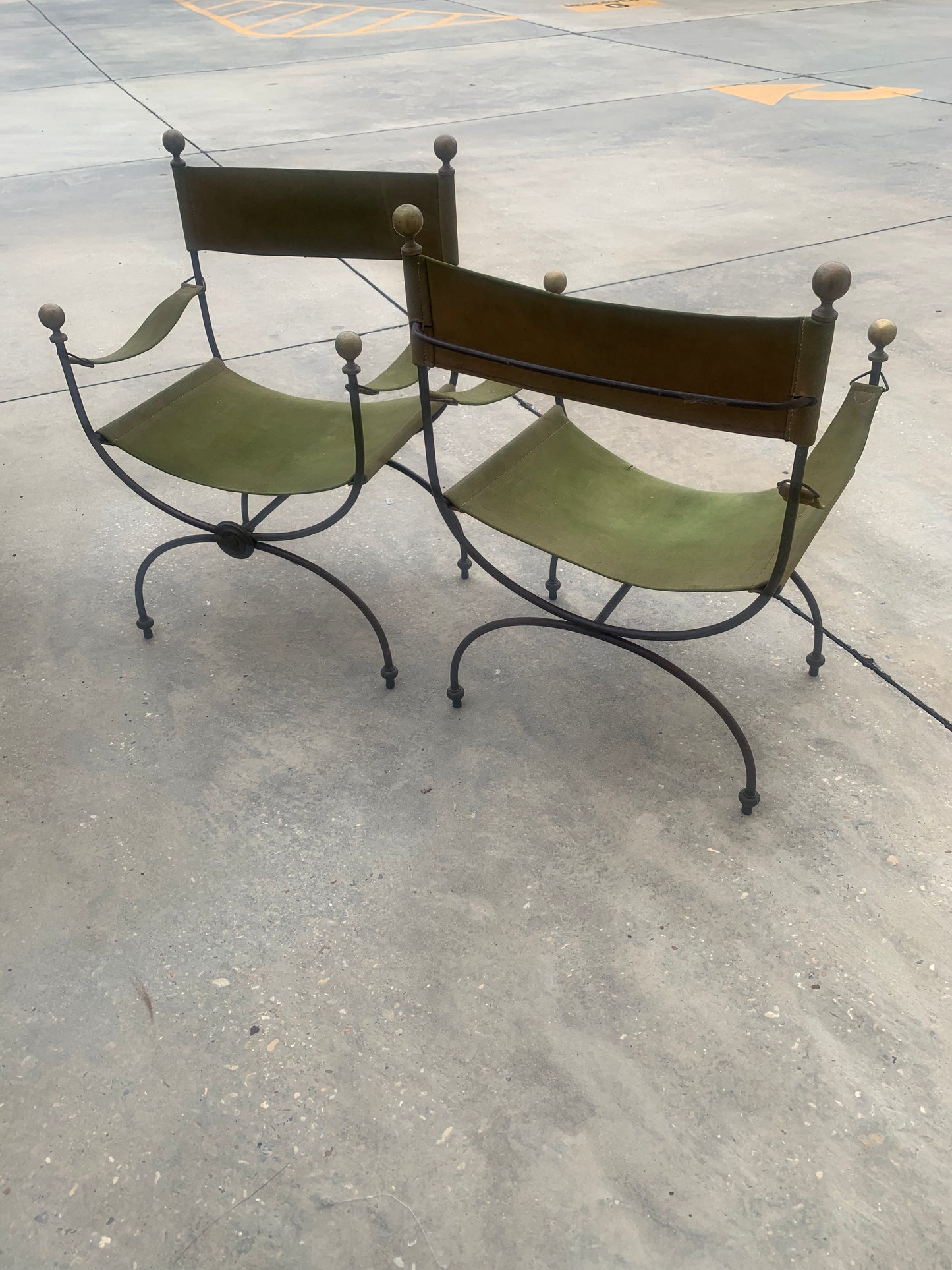 Pair of 20th Century Spanish Savonarola Chairs