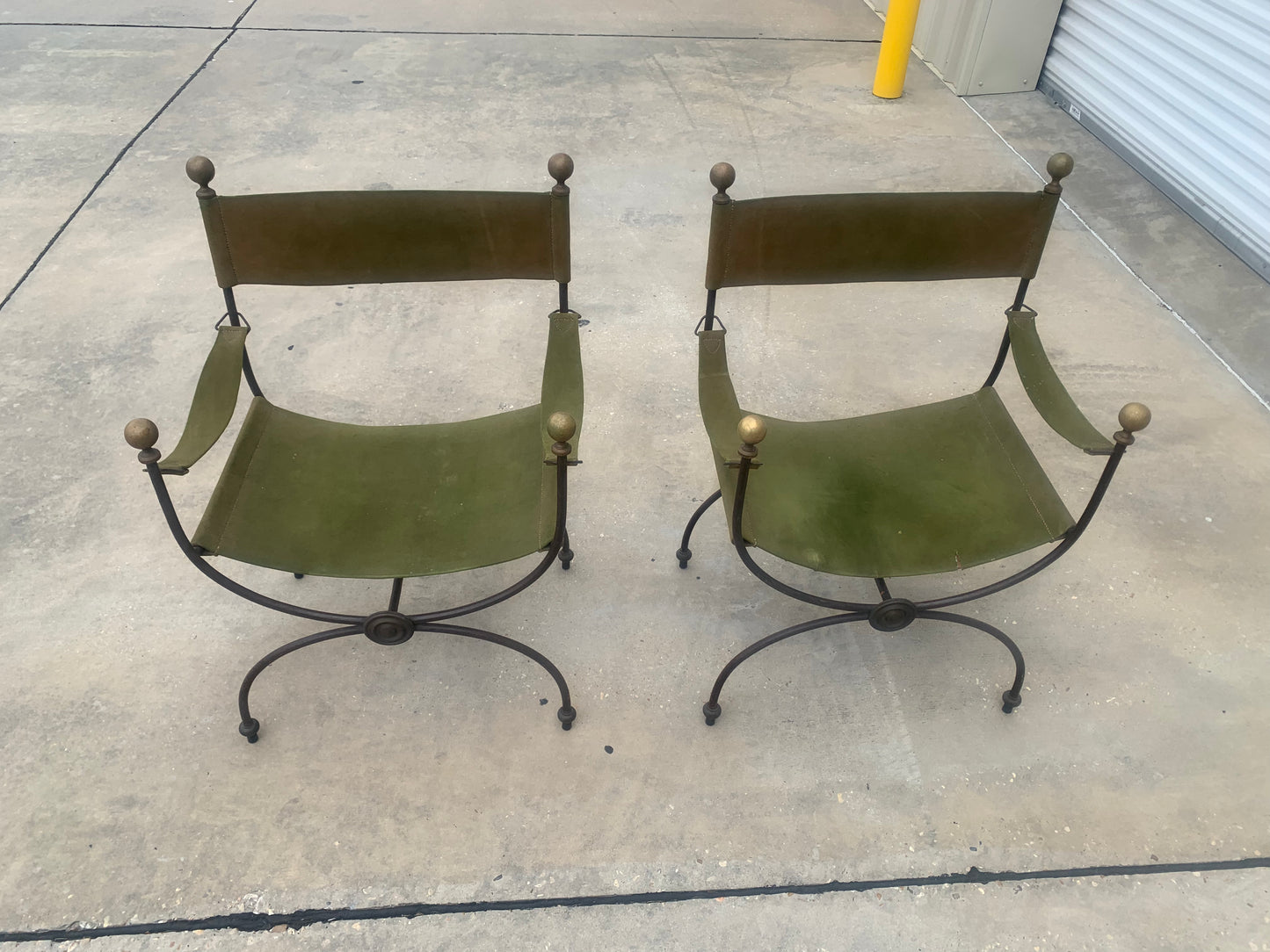 Pair of 20th Century Spanish Savonarola Chairs