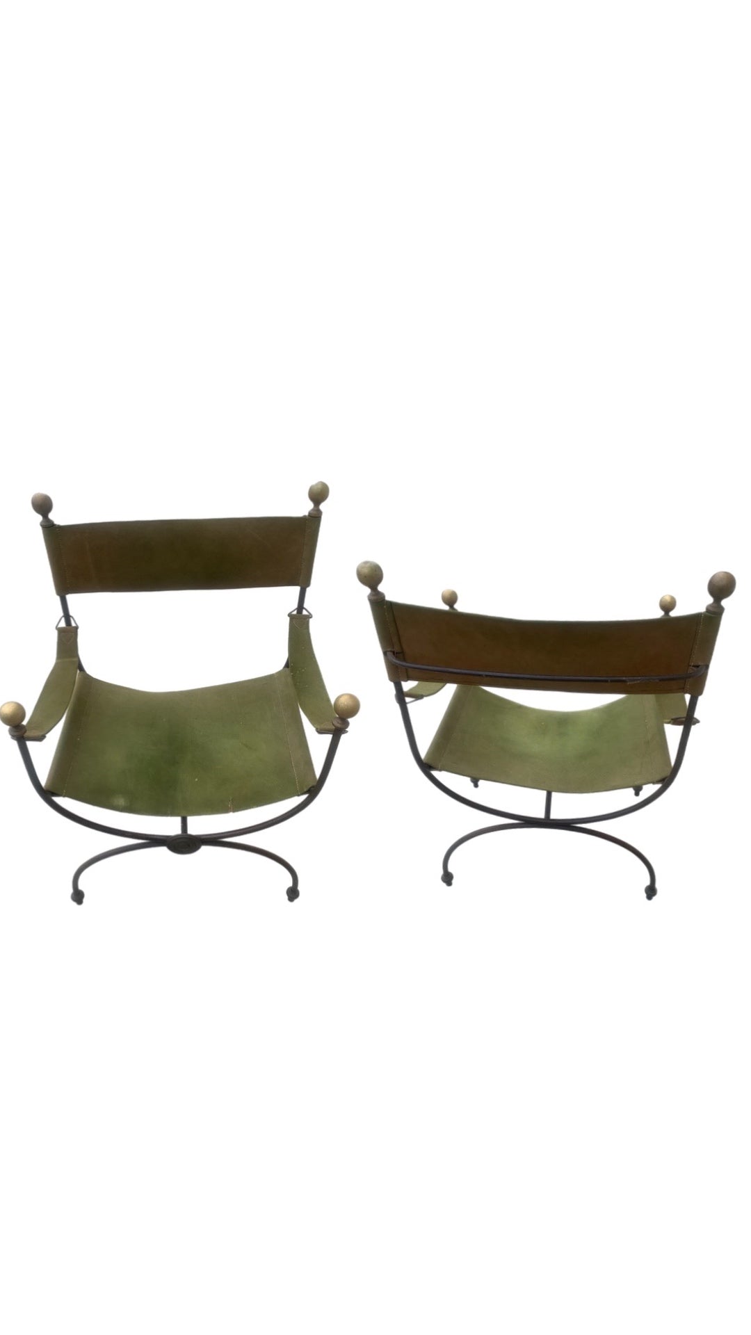 Pair of 20th Century Spanish Savonarola Chairs