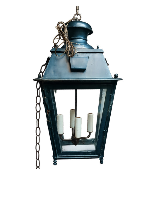 19th Century Blue French Lantern