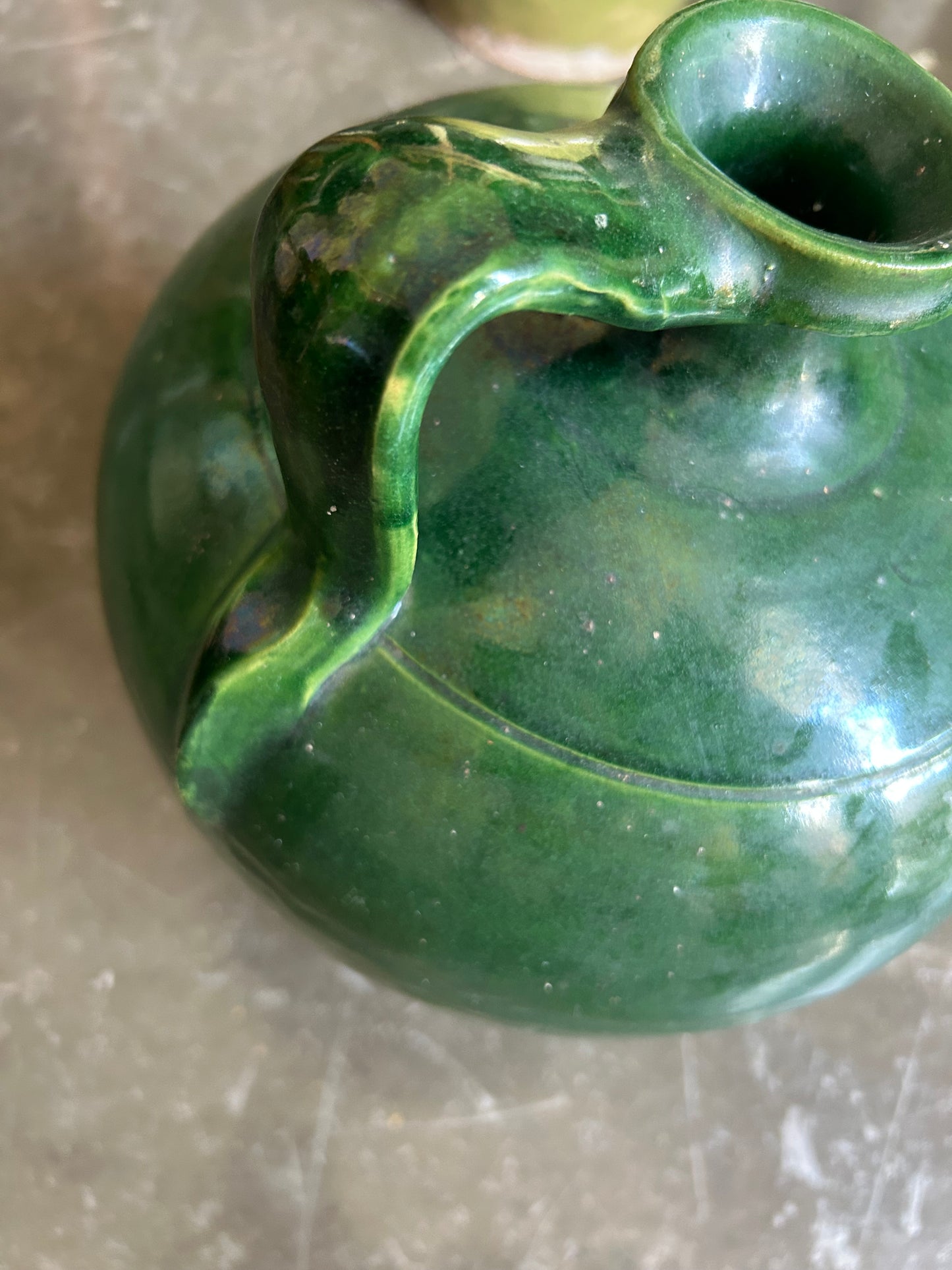Early 20th Century Andalusian Green Olive Jug