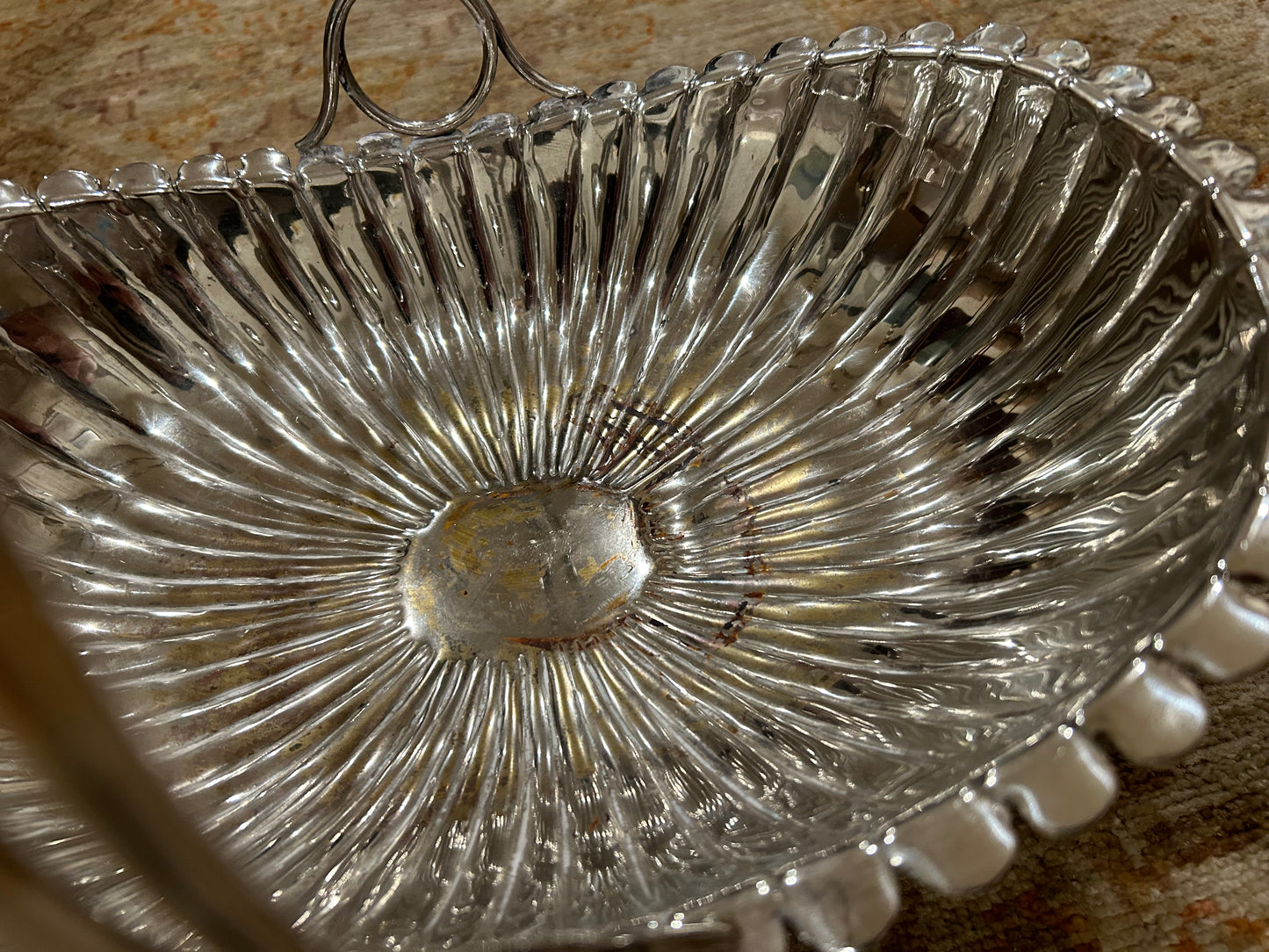 Vintage Silver Bread Compote