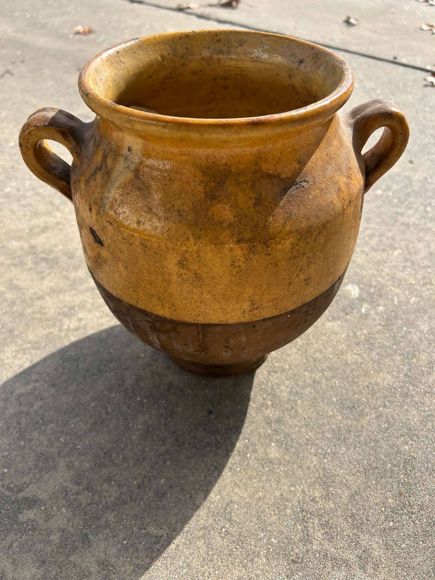 19th Century French Terra Cotta Glazed Confit Jar