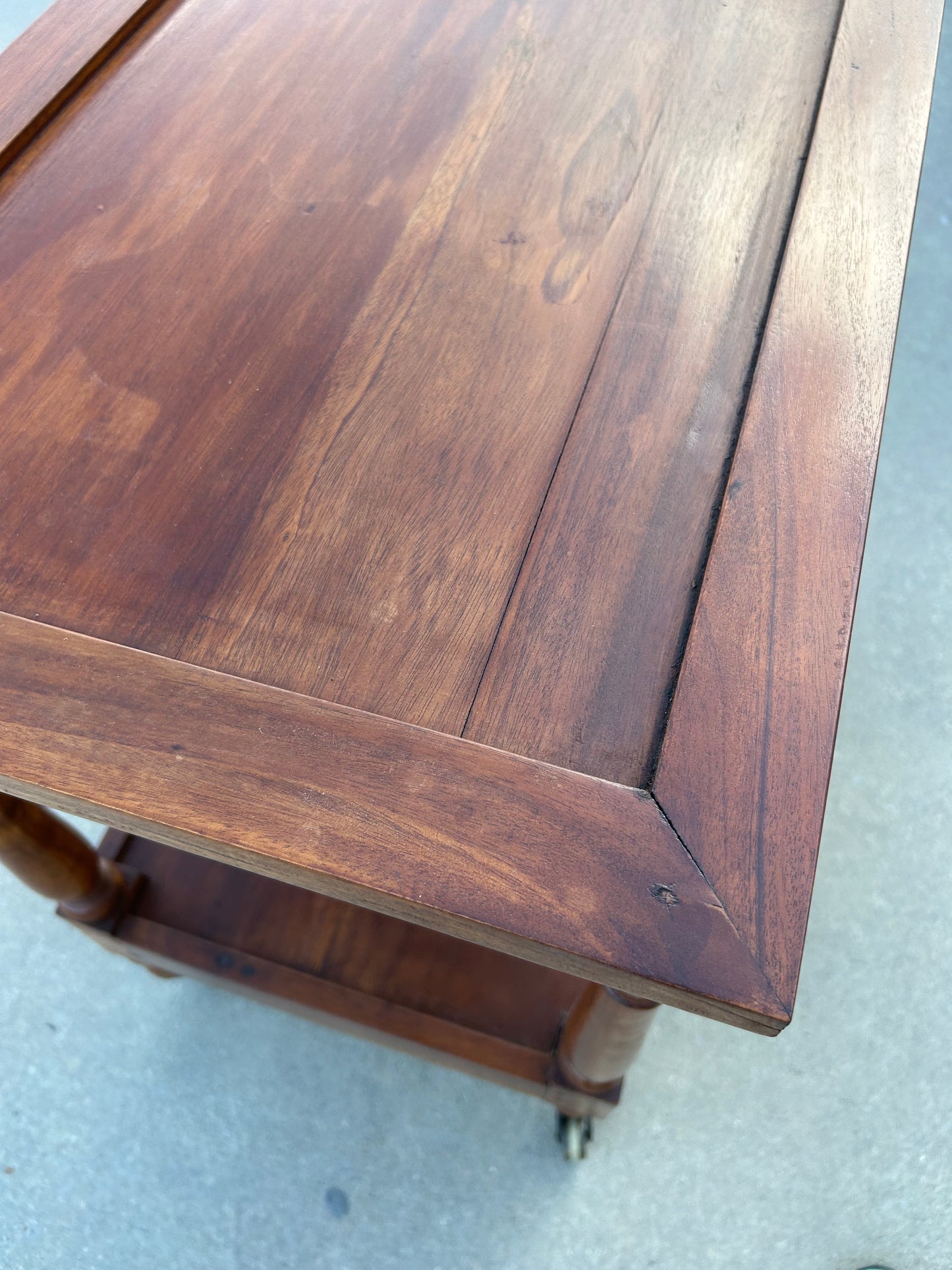 20th Century French Walnut Serving Cart