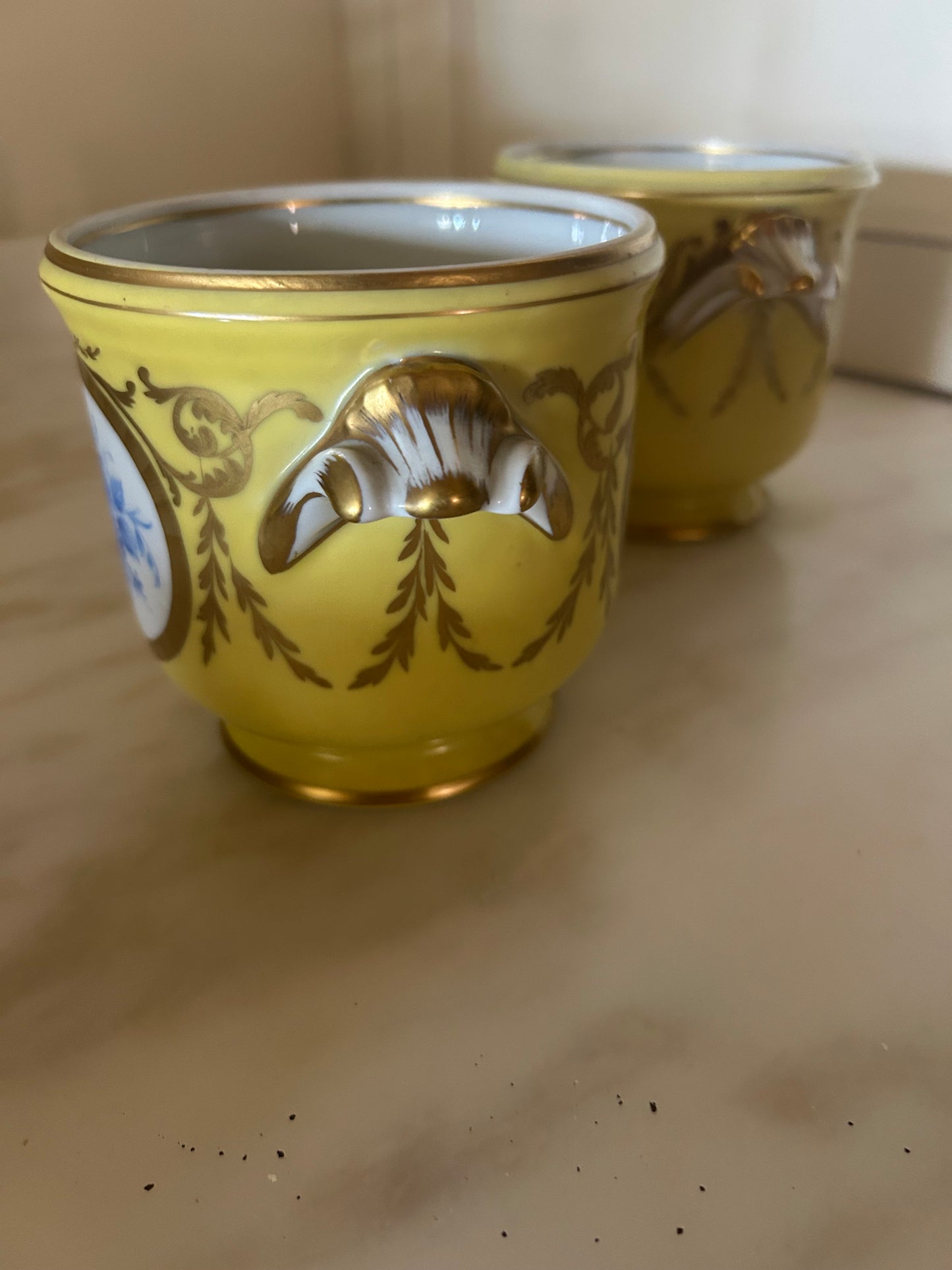 Pair of French Limoges Baud de Paris Cache Pots