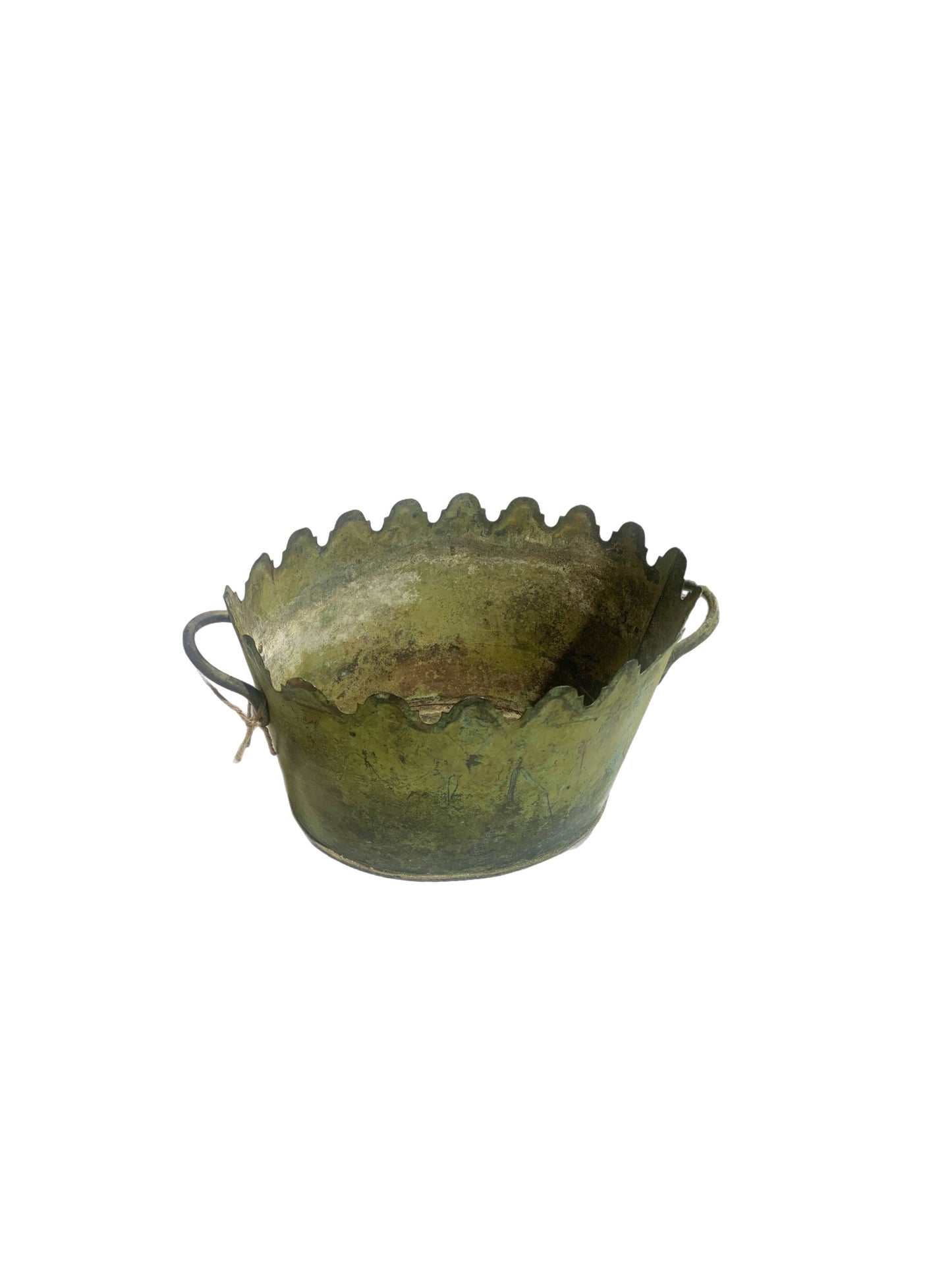 20th Century French Verdigris Cache Vessel