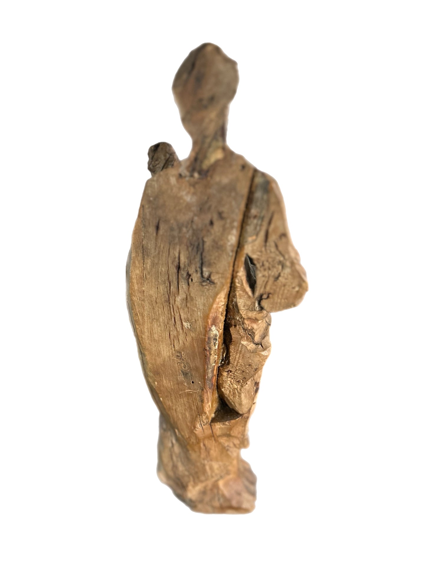 Antique European Hand Carved Madonna and Child