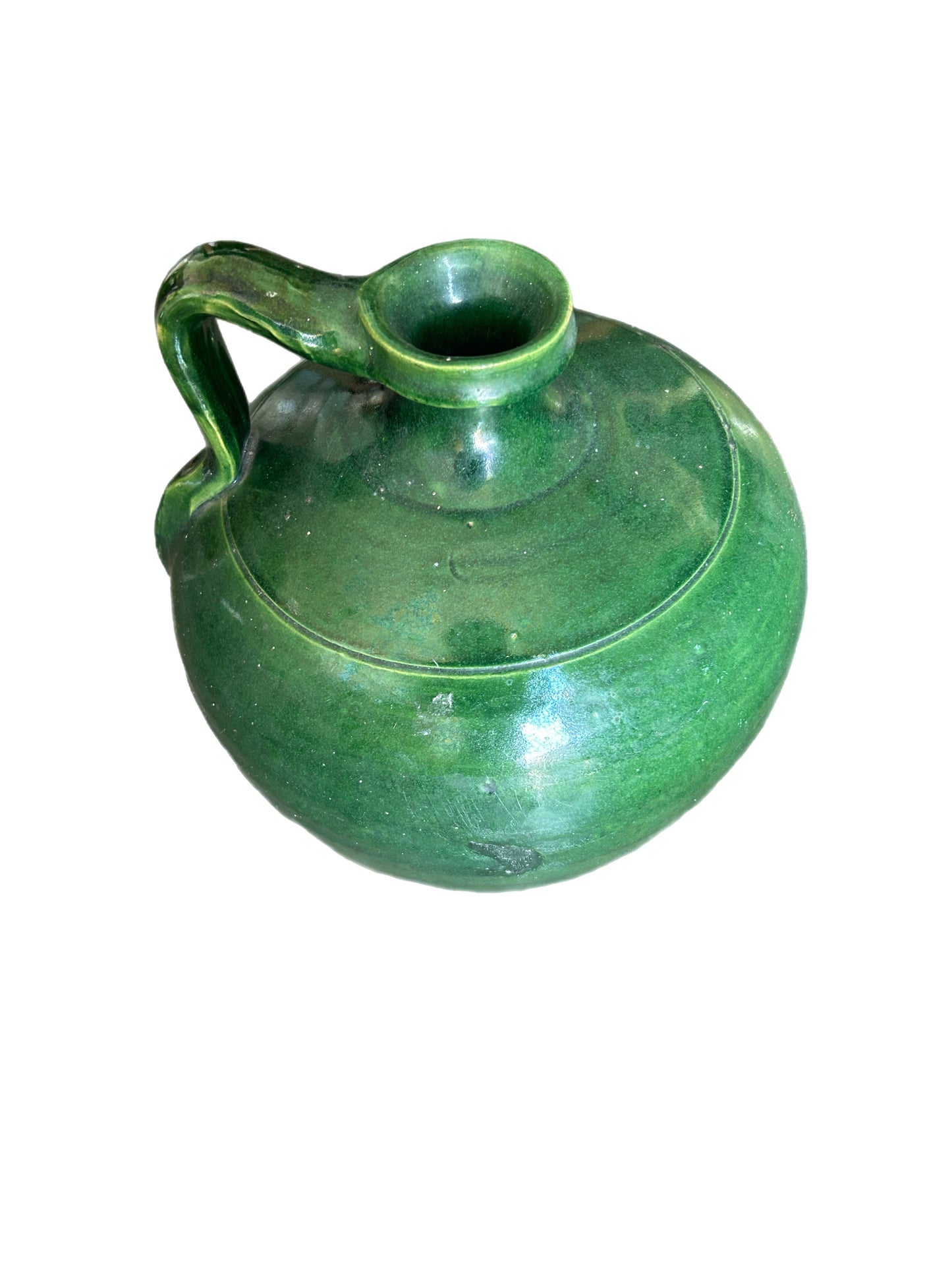 Early 20th Century Andalusian Green Olive Jug