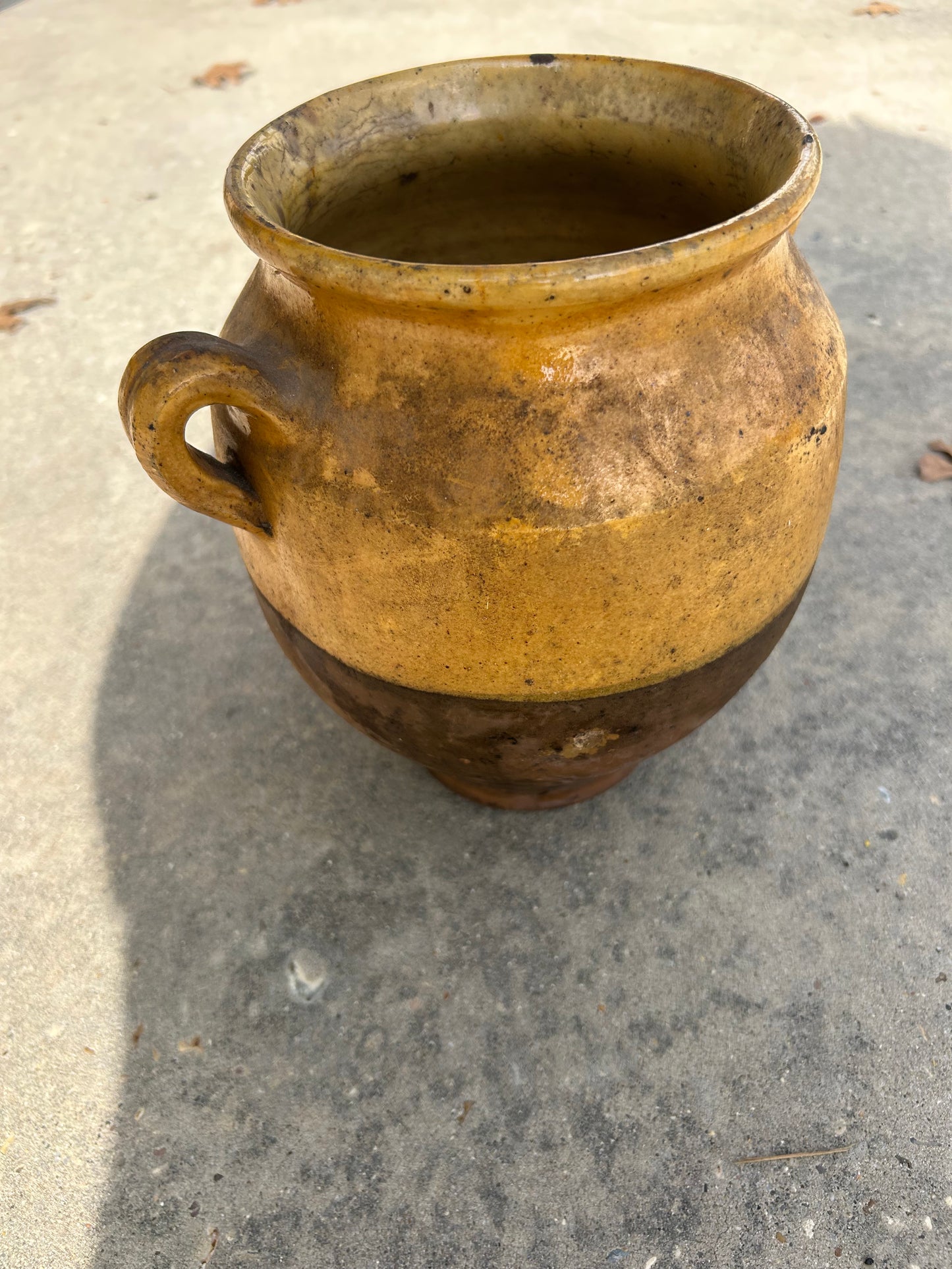 19th Century French Terra Cotta Glazed Confit Jar