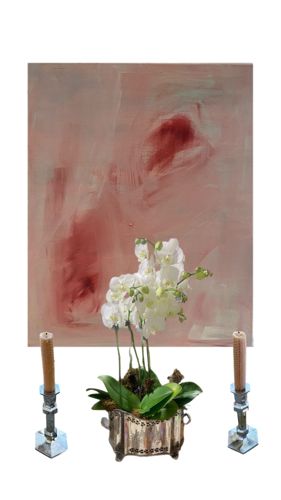 Soft Blush 16x20 Unframed Abstract by Shelley Aucoin