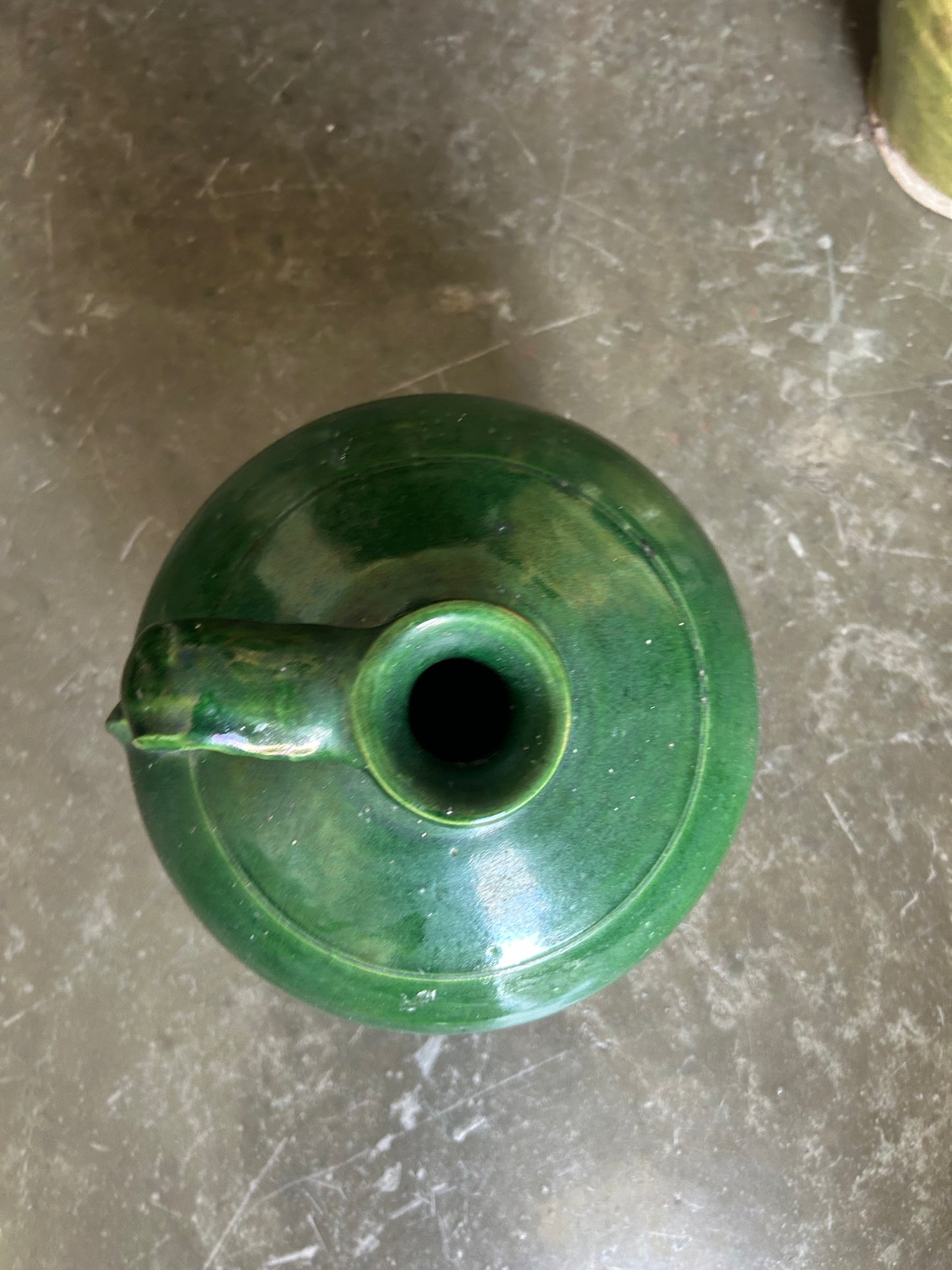 Early 20th Century Andalusian Green Olive Jug