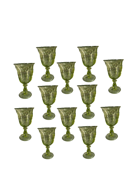 Imperial Glass Company Old Williamsburg Pattern Goblets - Set of 12