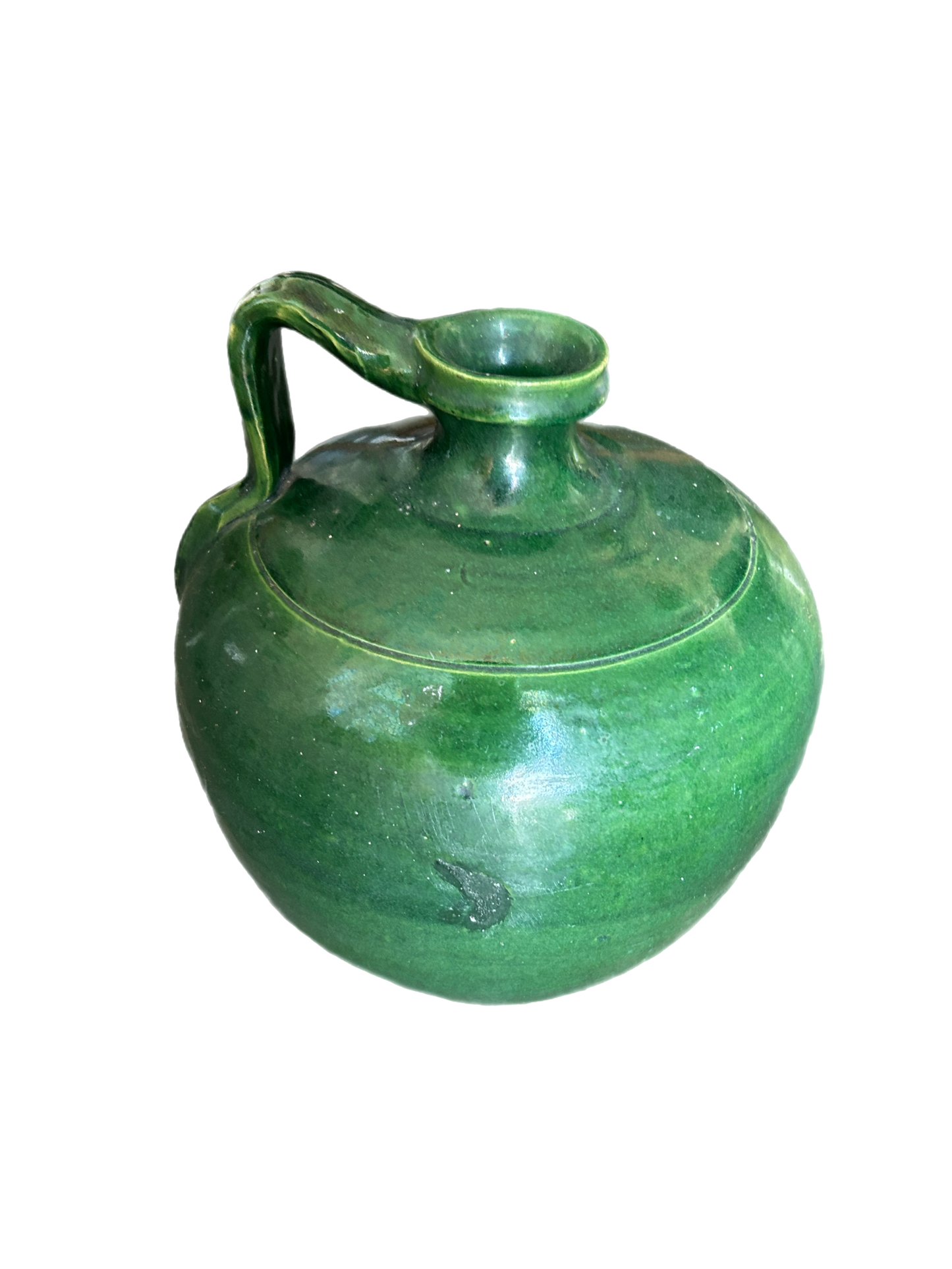 Early 20th Century Andalusian Green Olive Jug