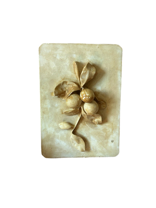 Vintage French Fruit Plaster Relief