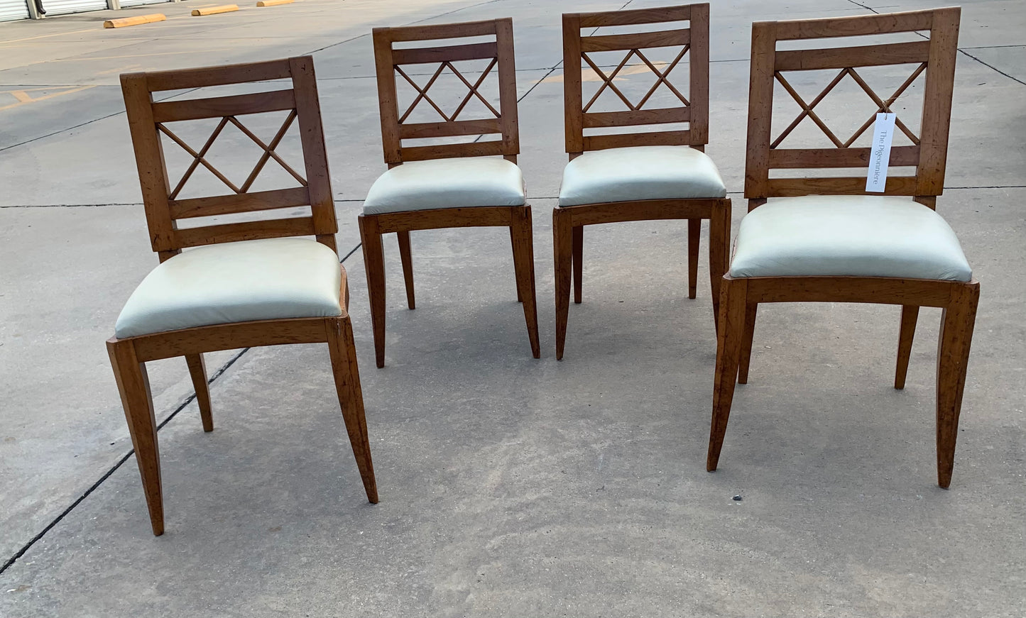 (4) Antique Fruitwood Chairs